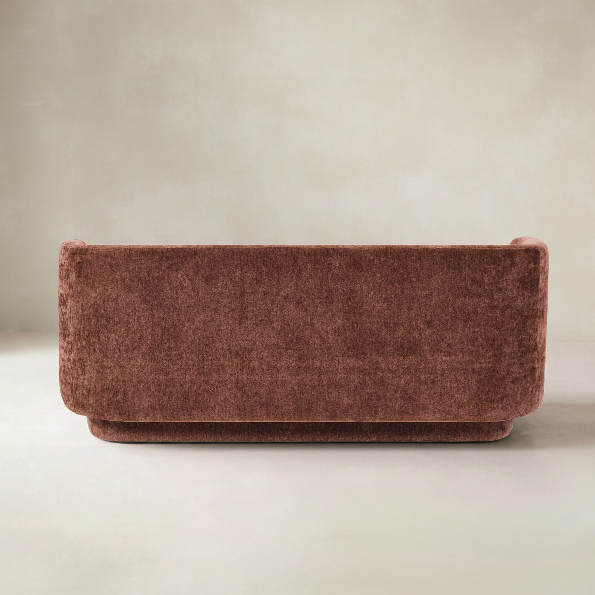 Modern Chenille Storage Bench with Wraparound Backres