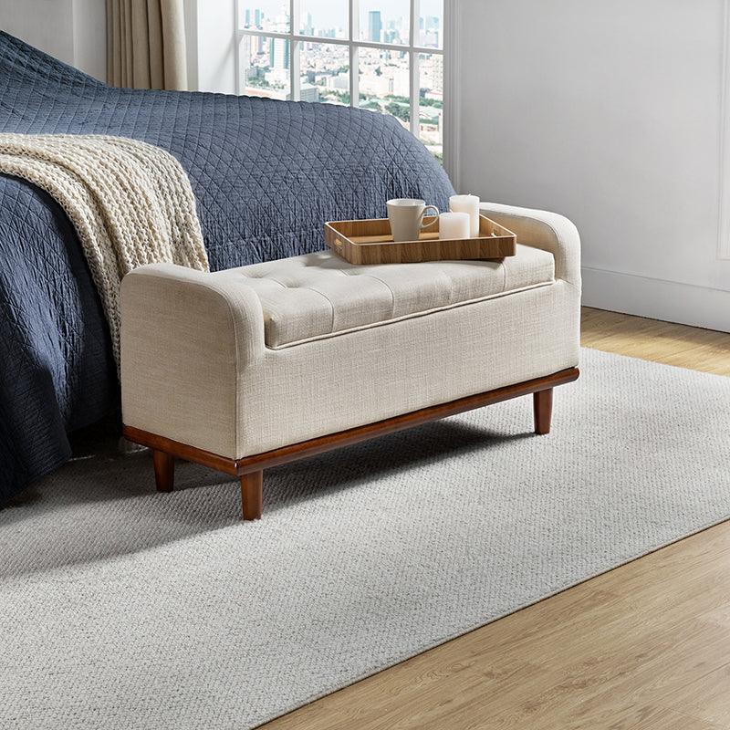 Clover Upholstered Flip Top Storage Bench - HULALA HOME