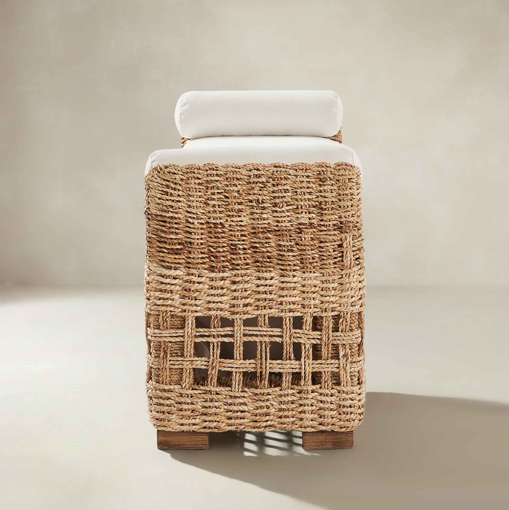 Coastal Charm: Leo Rattan Storage Bench