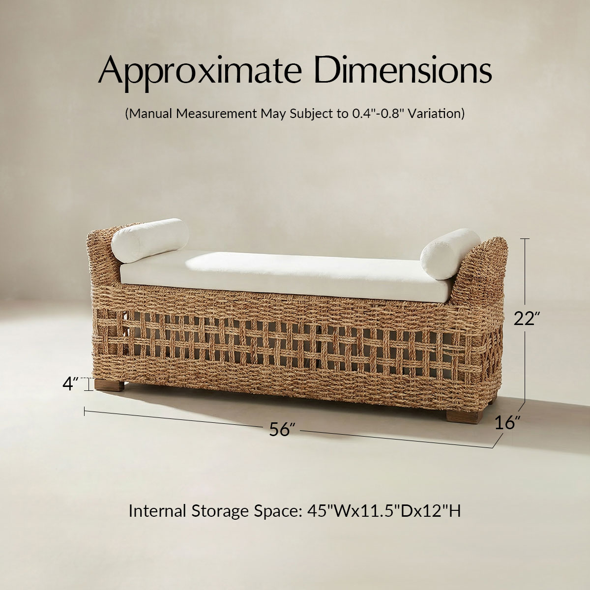 Coastal Charm: Leo Rattan Storage Bench