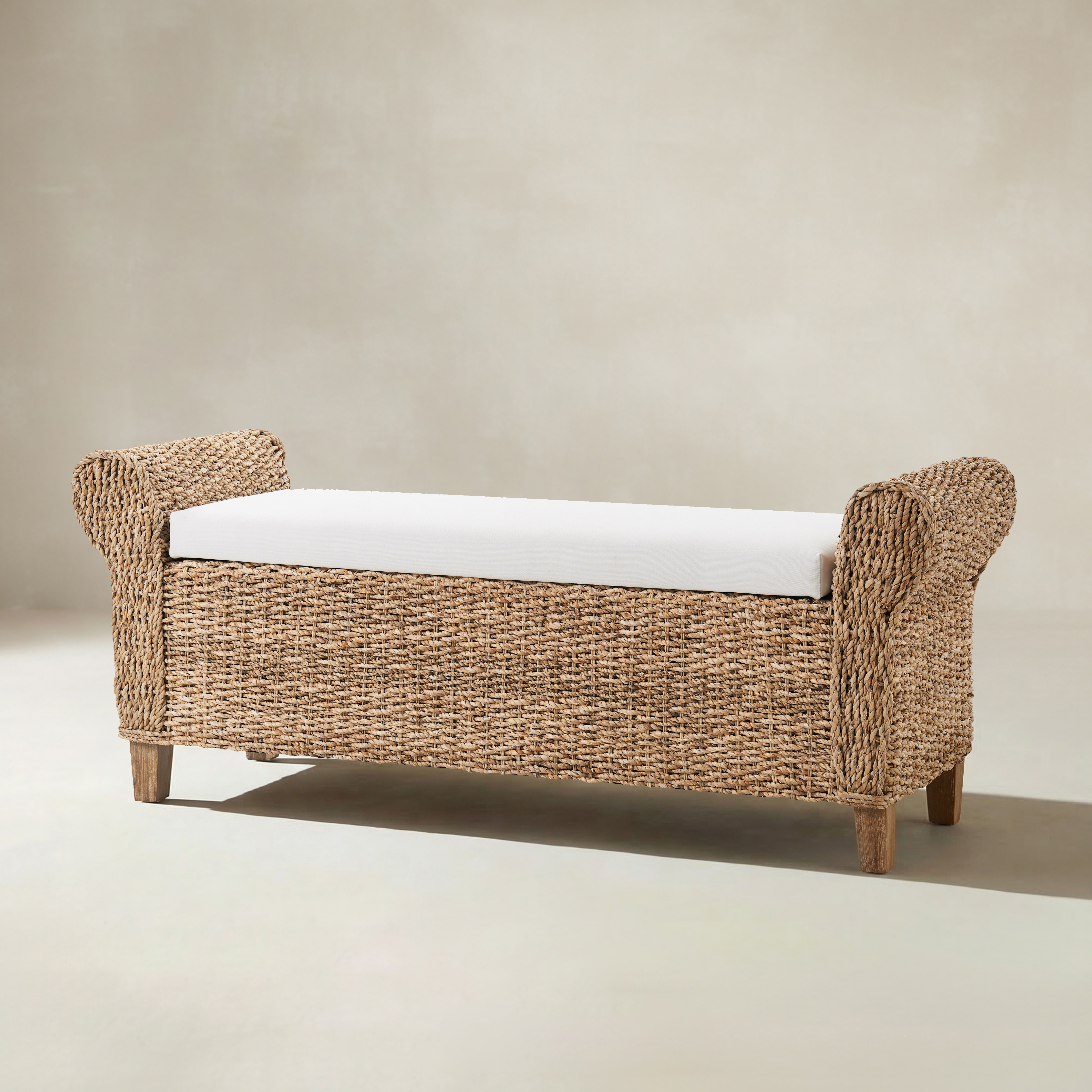 Coastal Charm: Wilhelm Rattan Storage Bench