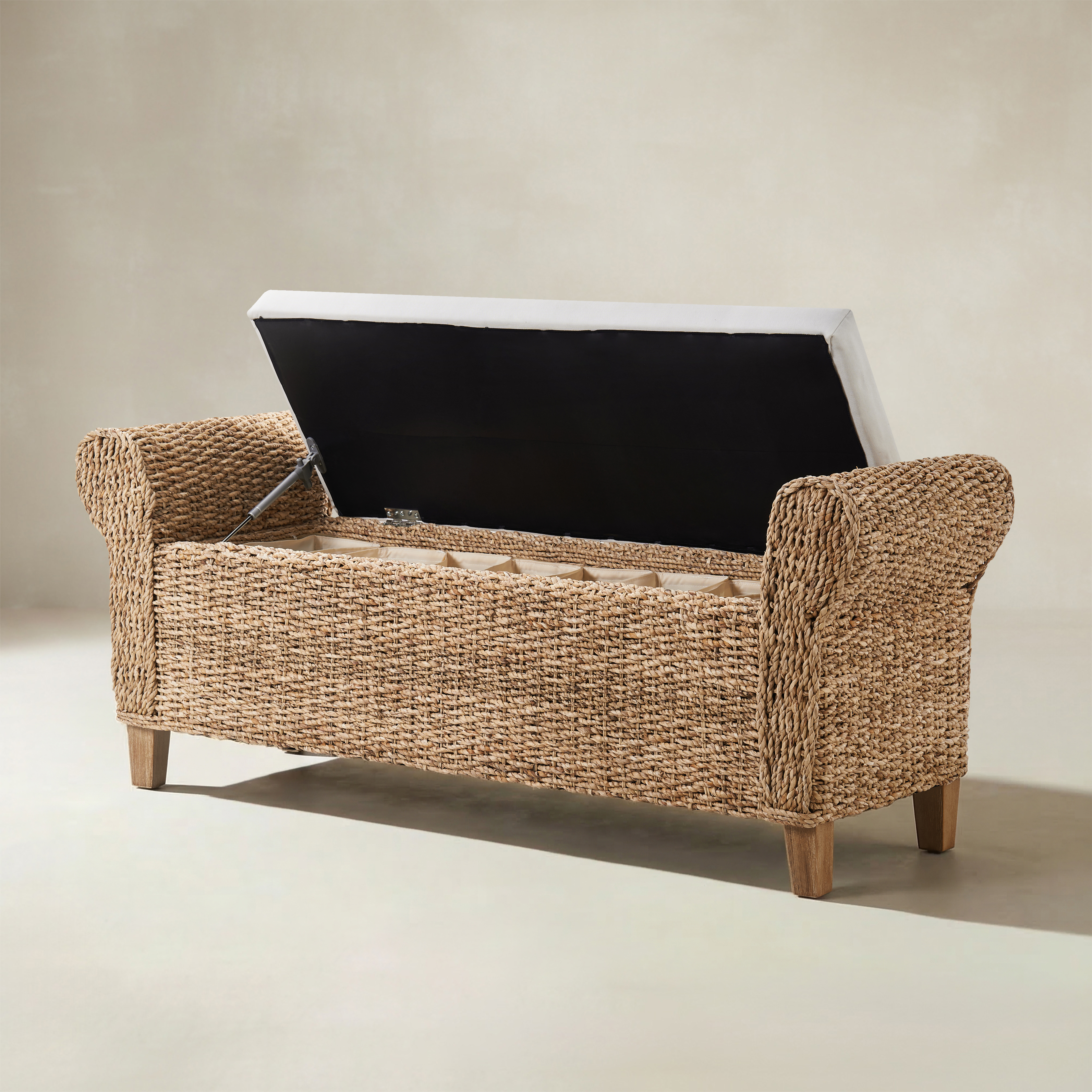 Coastal Charm: Wilhelm Rattan Storage Bench