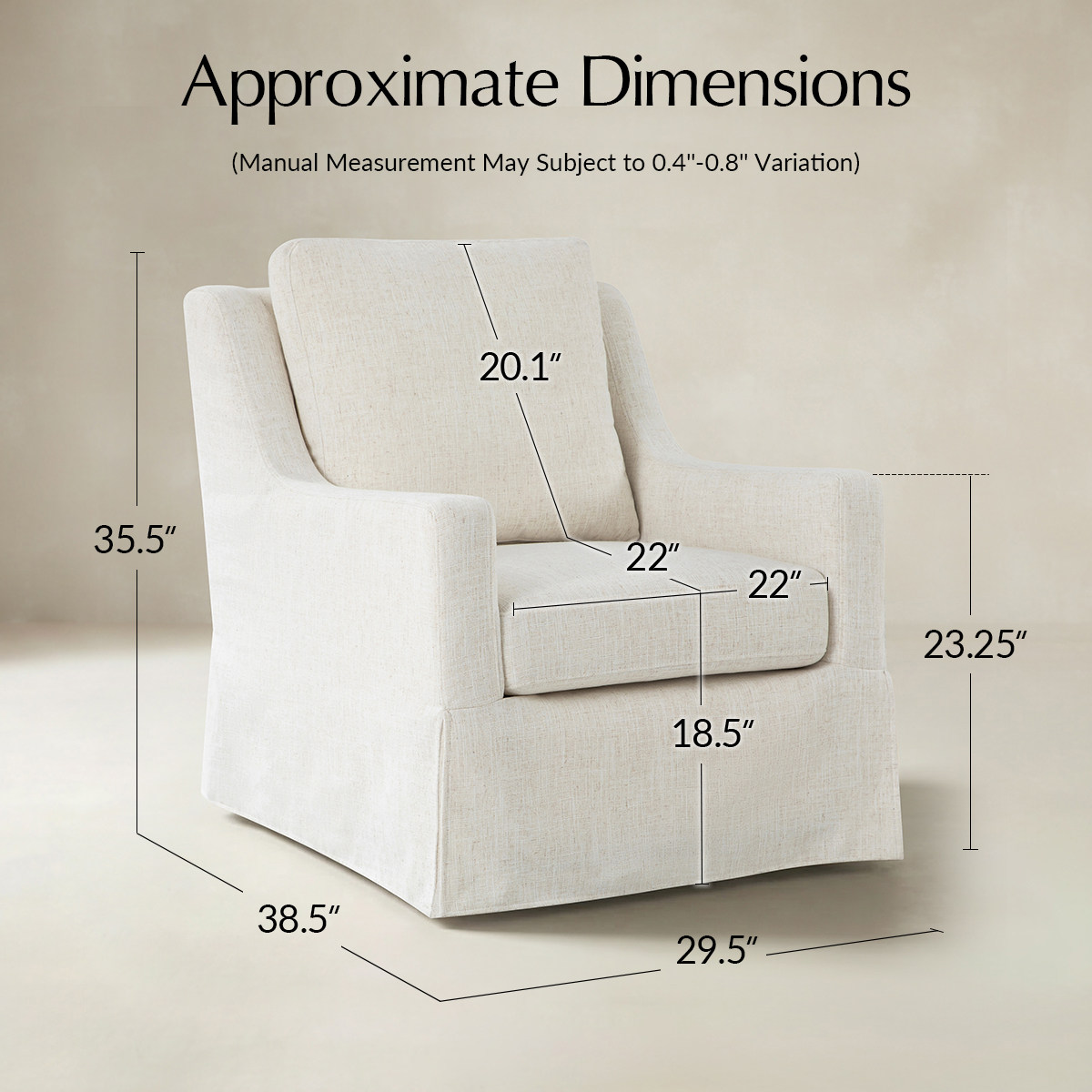 Stanley Glider Slipcovered Swivel Chair with Slope Arm(Optional Types)