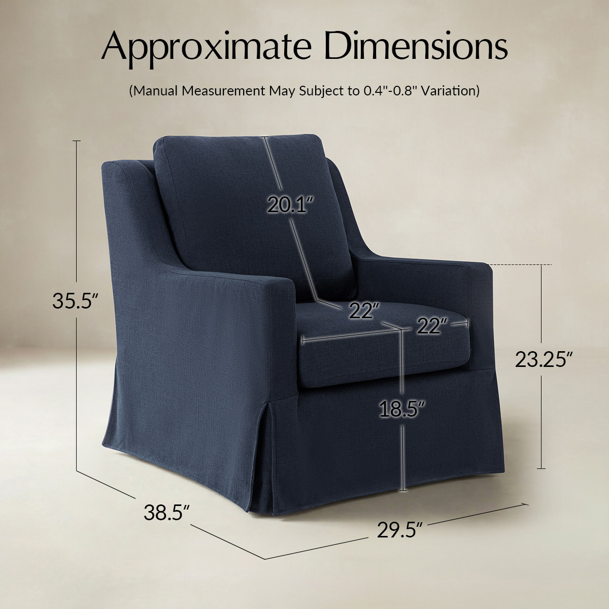 Stanley Glider Slipcovered Swivel Chair with Slope Arm(Optional Types)