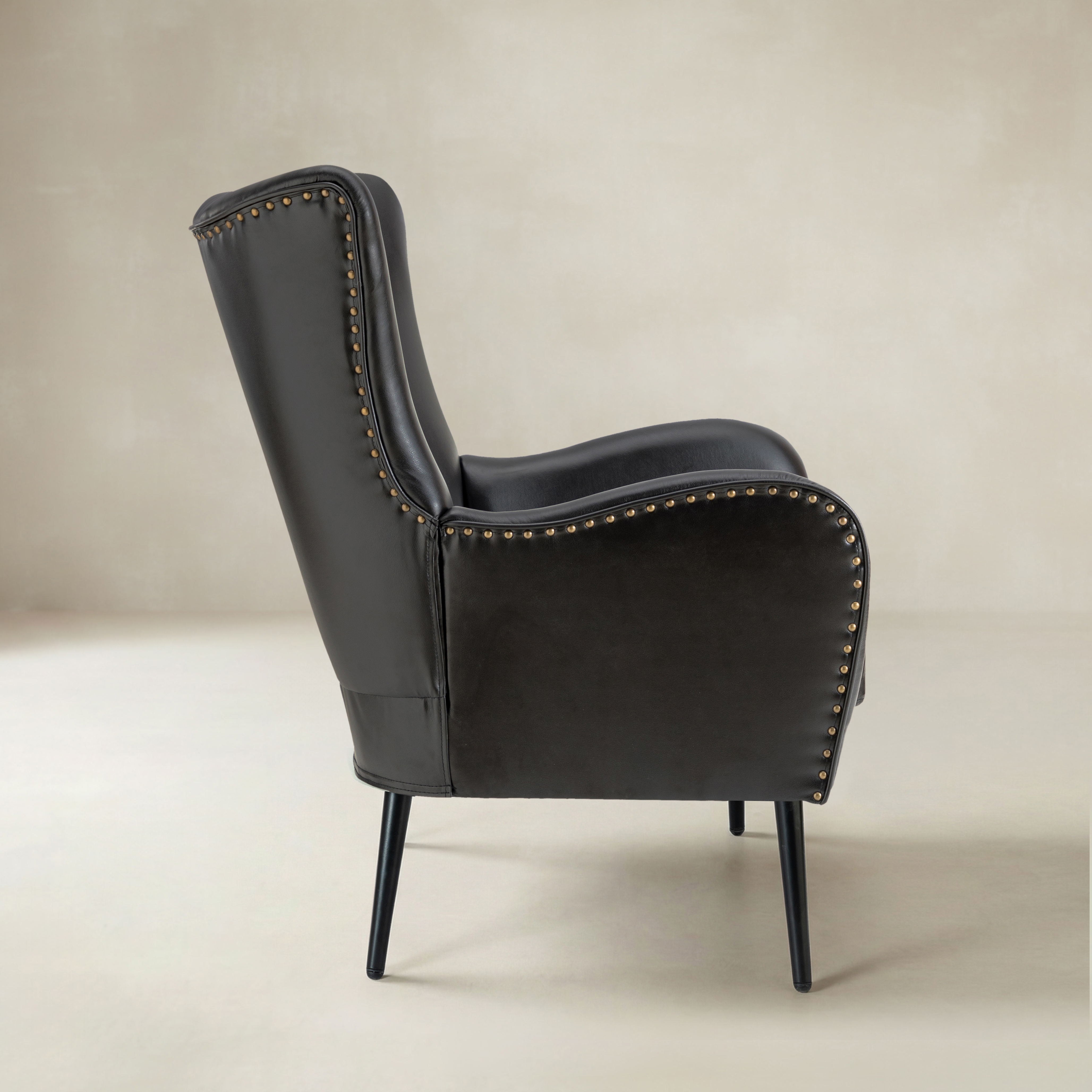 Shepherd Wingback Vegan Leather Armchair(Optional Types)