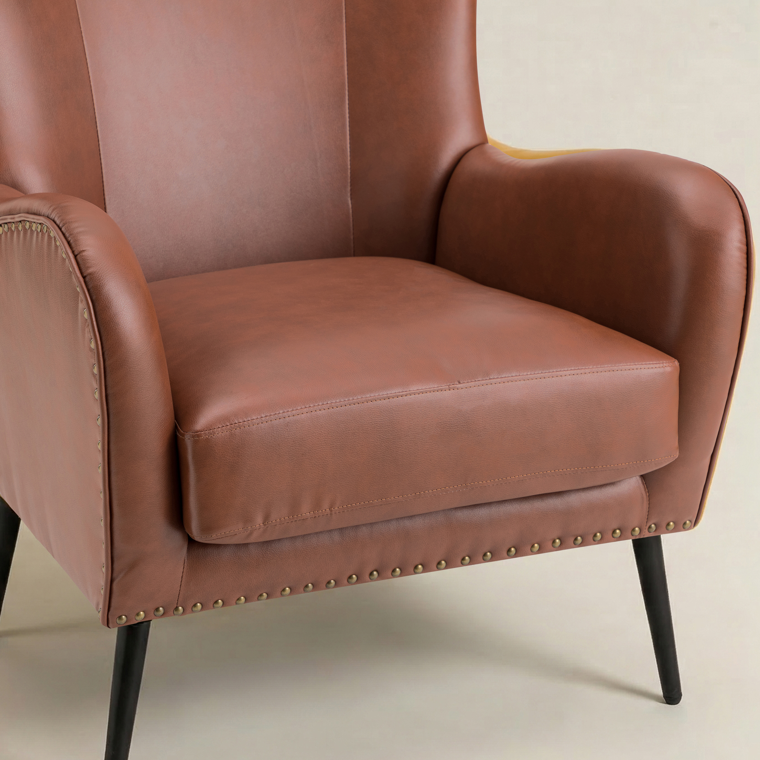 Shepherd Wingback Vegan Leather Armchair(Optional Types)
