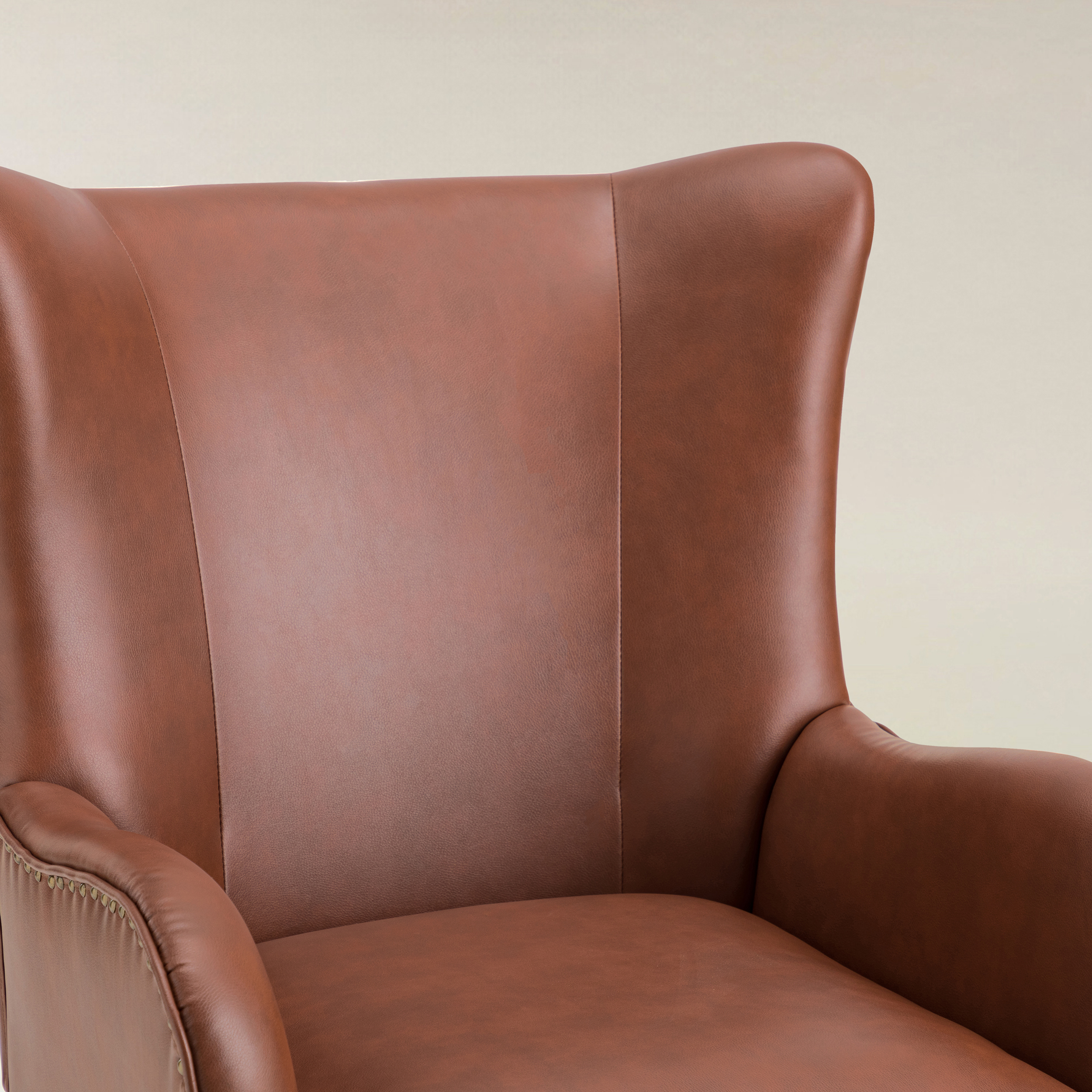 Shepherd Wingback Vegan Leather Armchair(Optional Types)