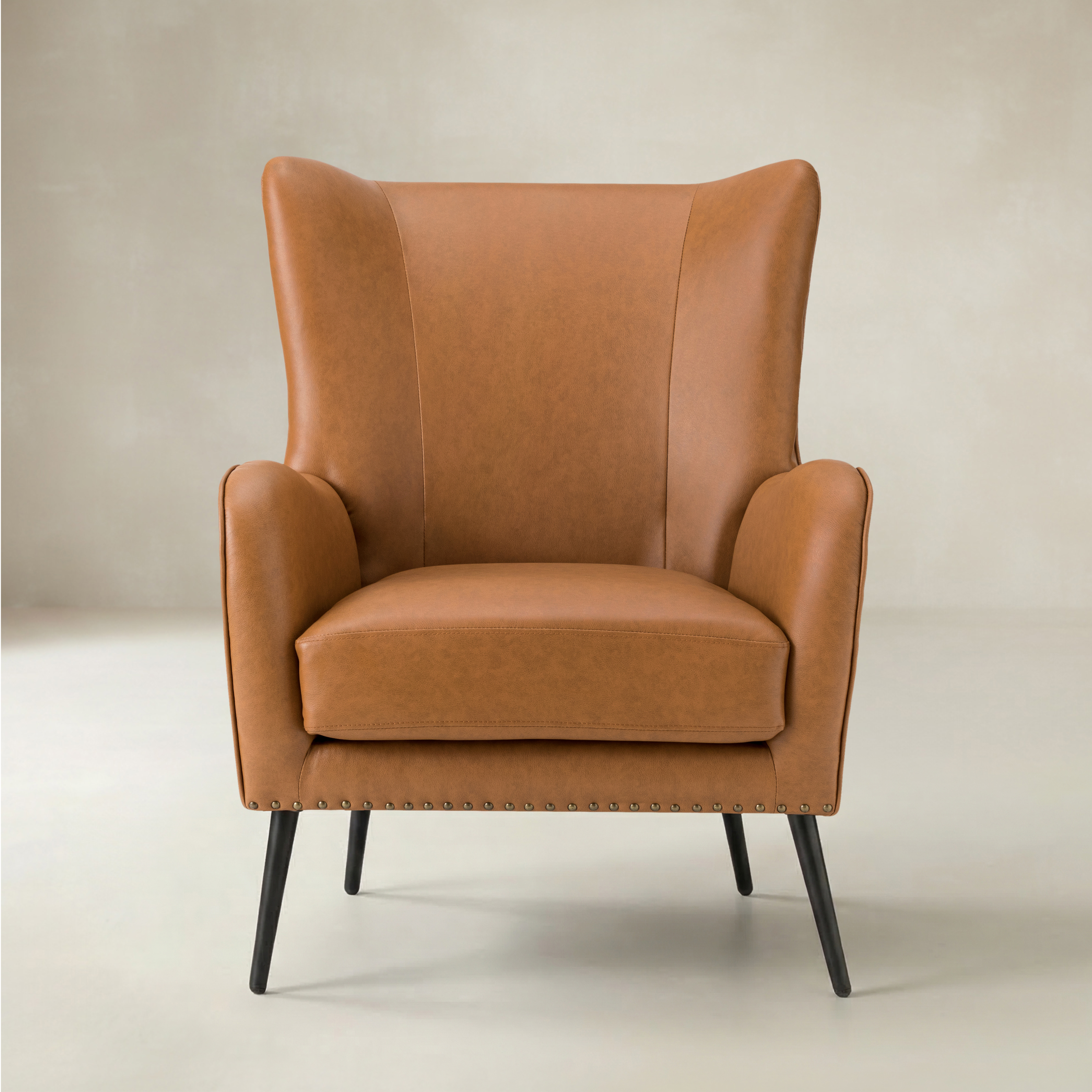 Shepherd Wingback Vegan Leather Armchair(Optional Types)