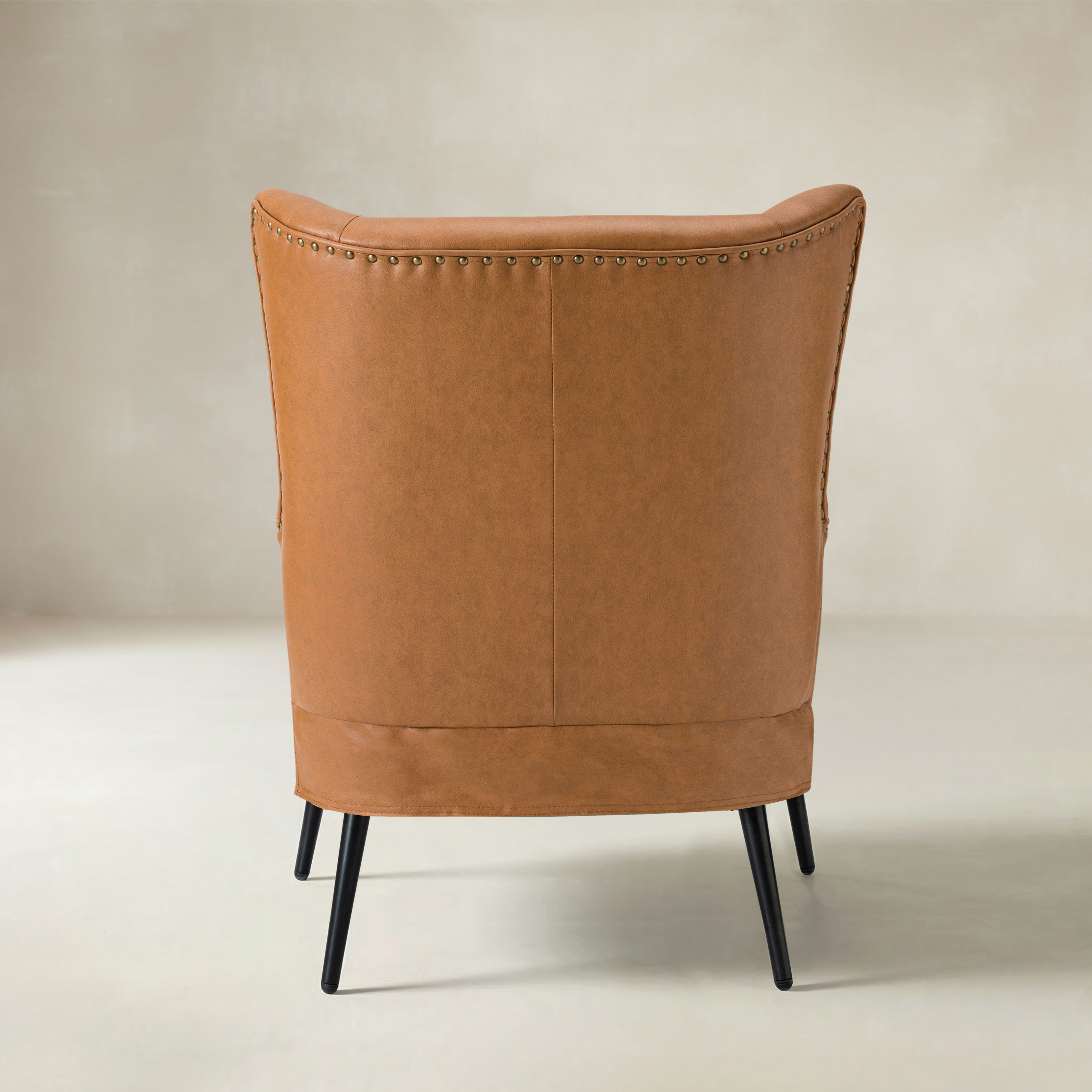 Shepherd Wingback Vegan Leather Armchair(Optional Types)