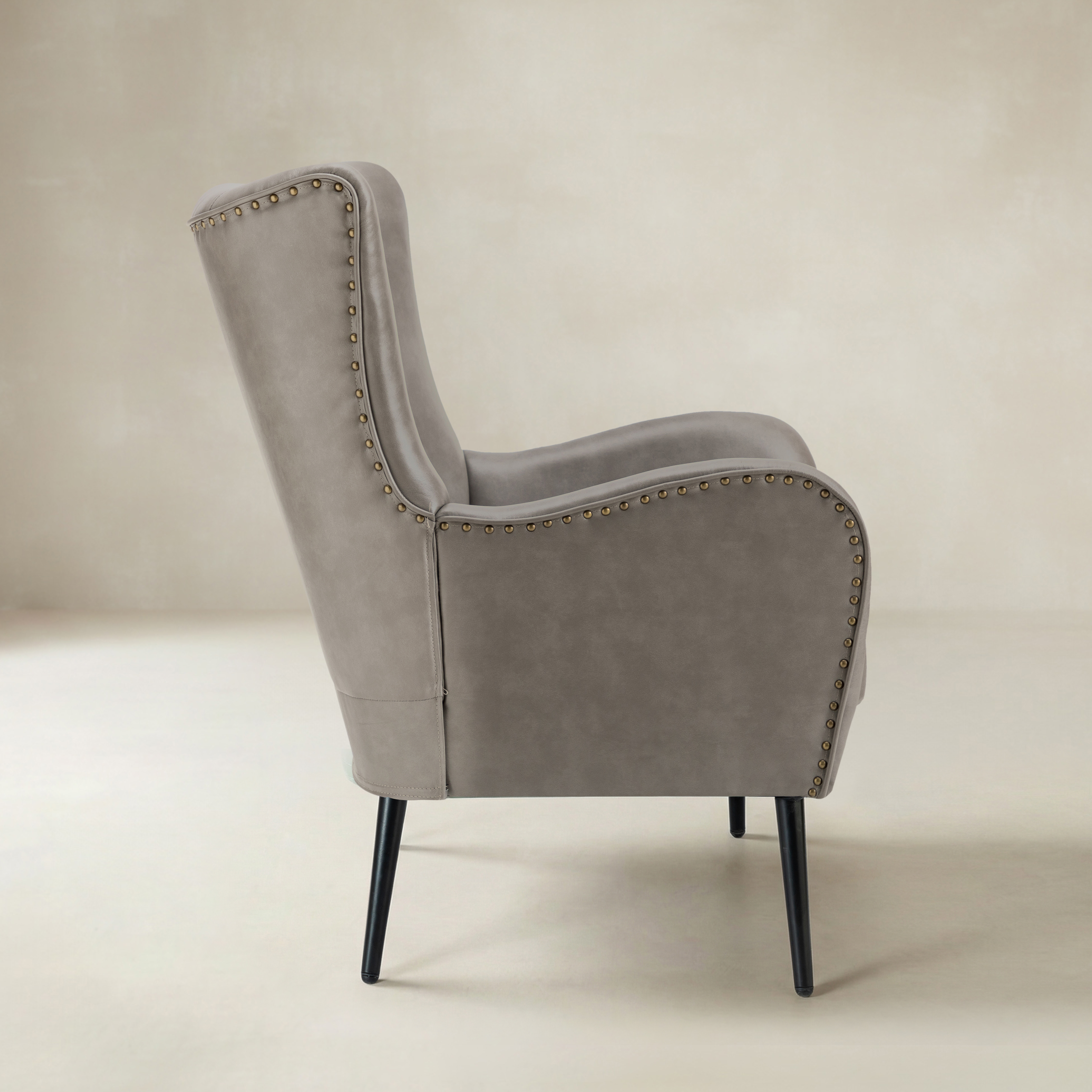 Shepherd Wingback Vegan Leather Armchair(Optional Types)