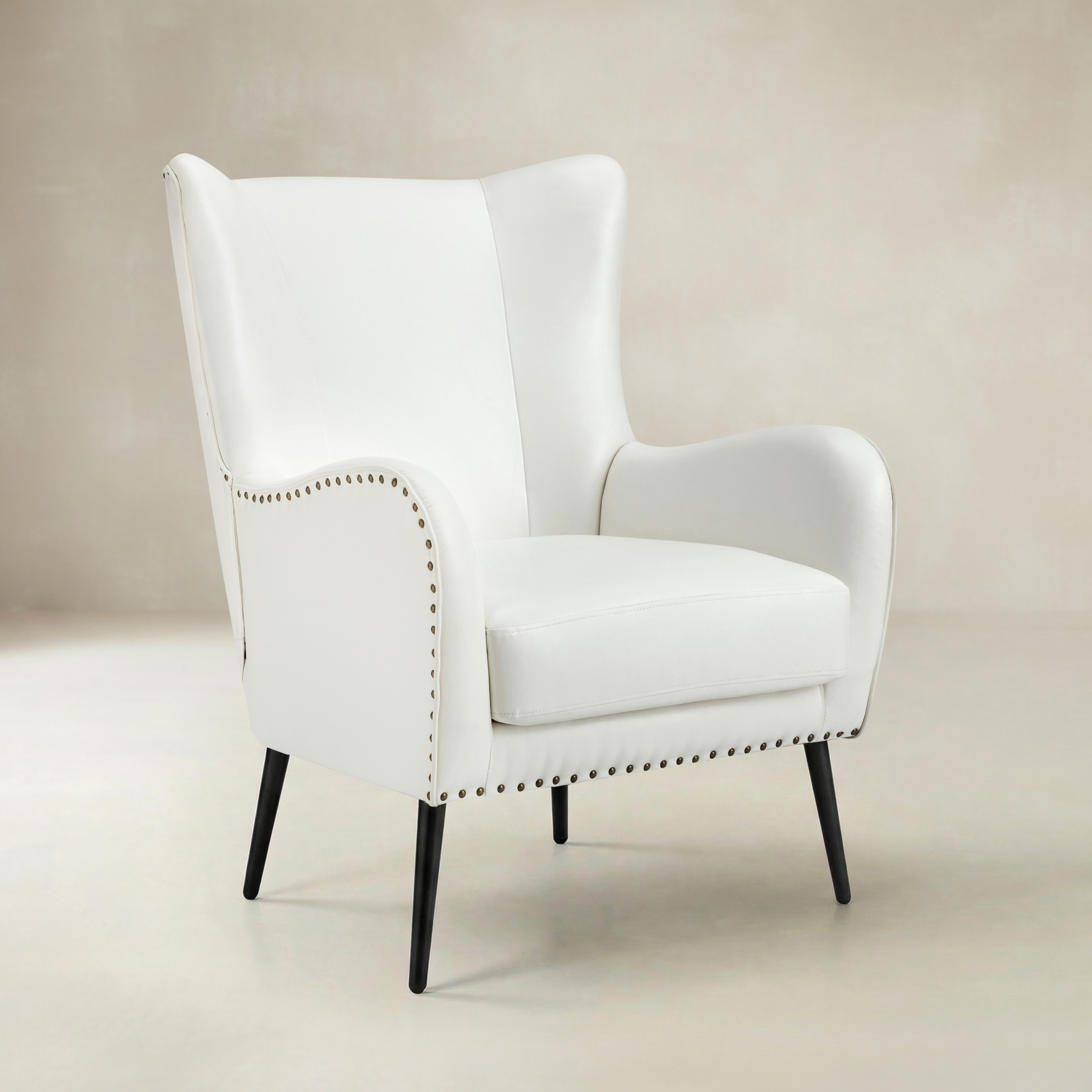 Shepherd Wingback Vegan Leather Armchair(Optional Types)