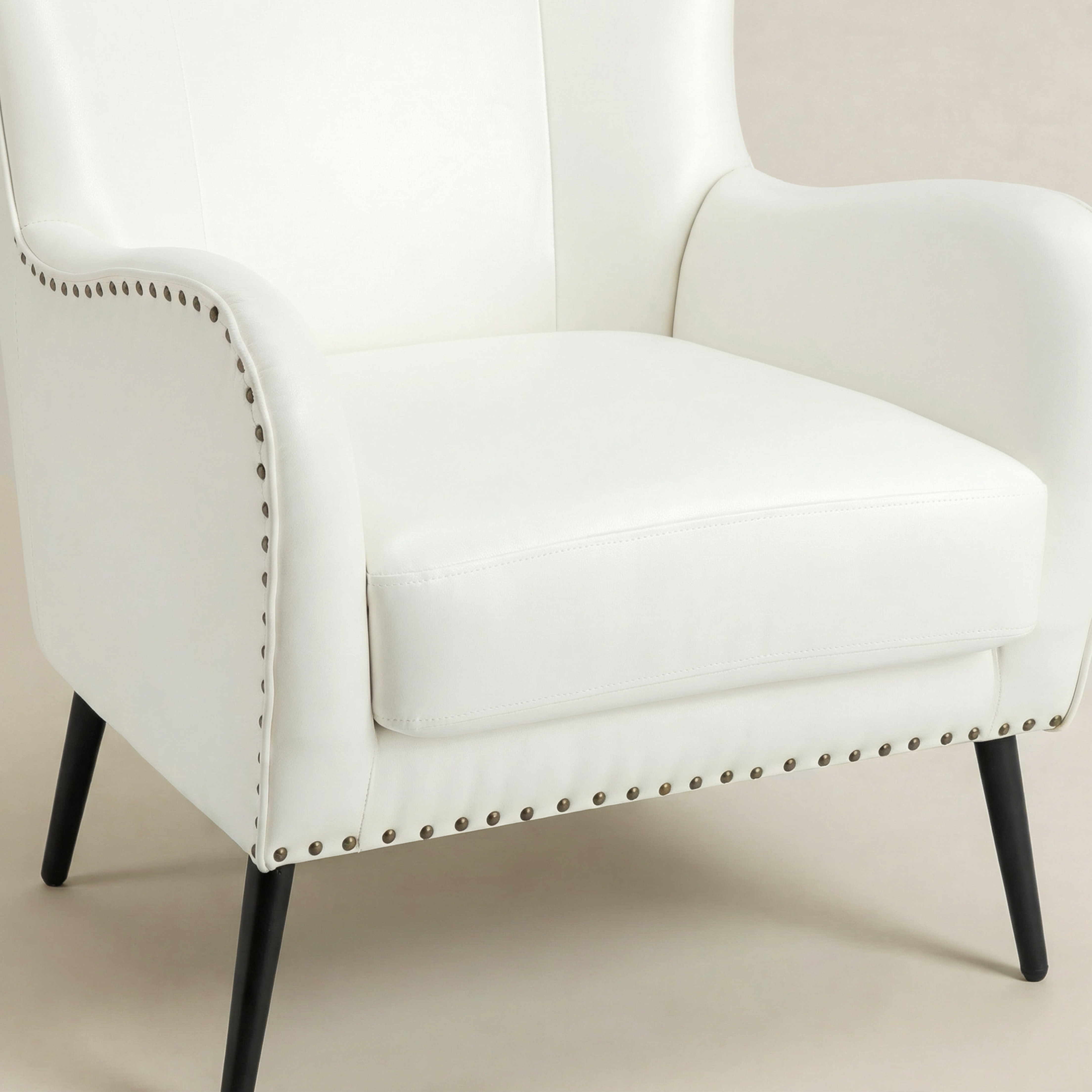 Shepherd Wingback Vegan Leather Armchair(Optional Types)
