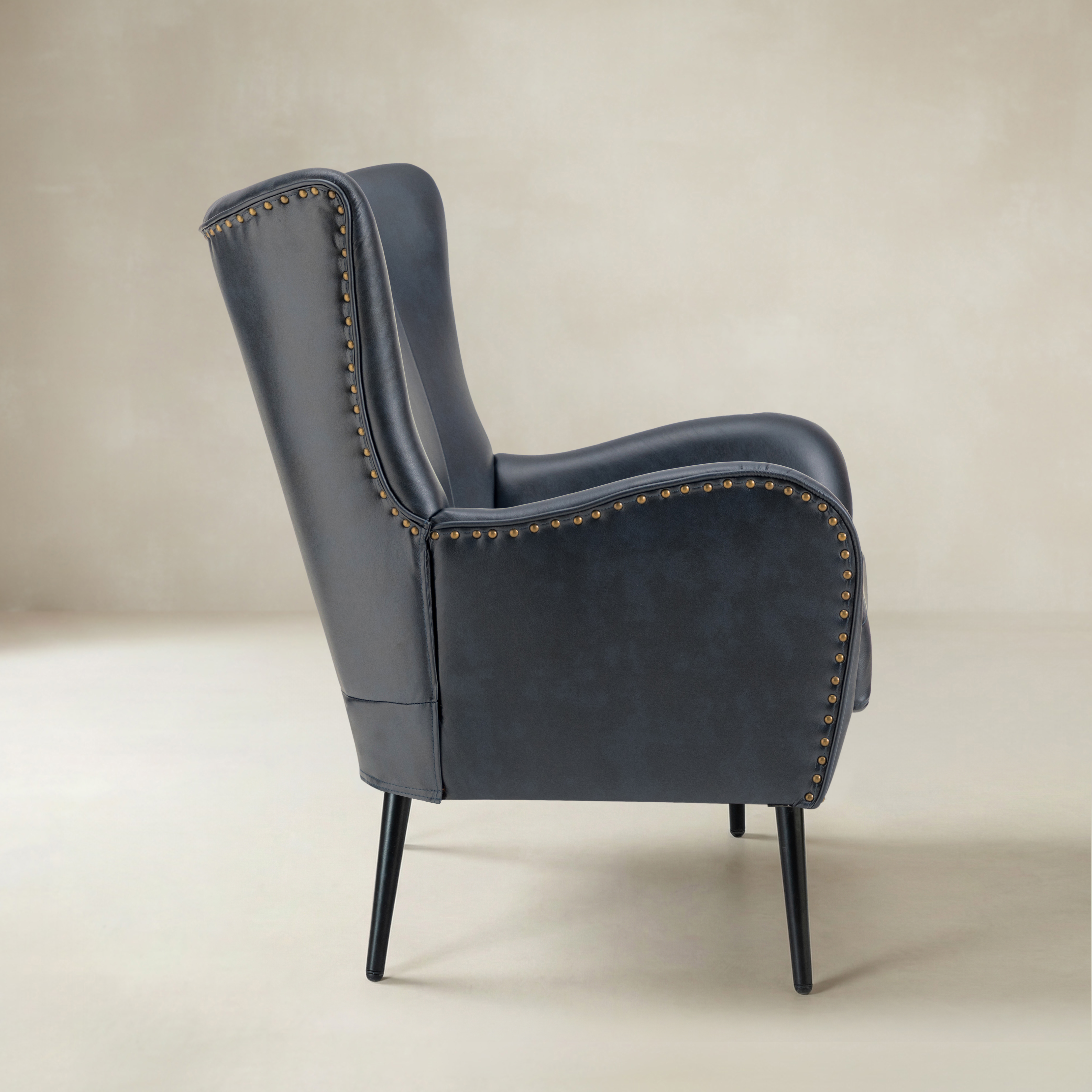 Shepherd Wingback Vegan Leather Armchair(Optional Types)
