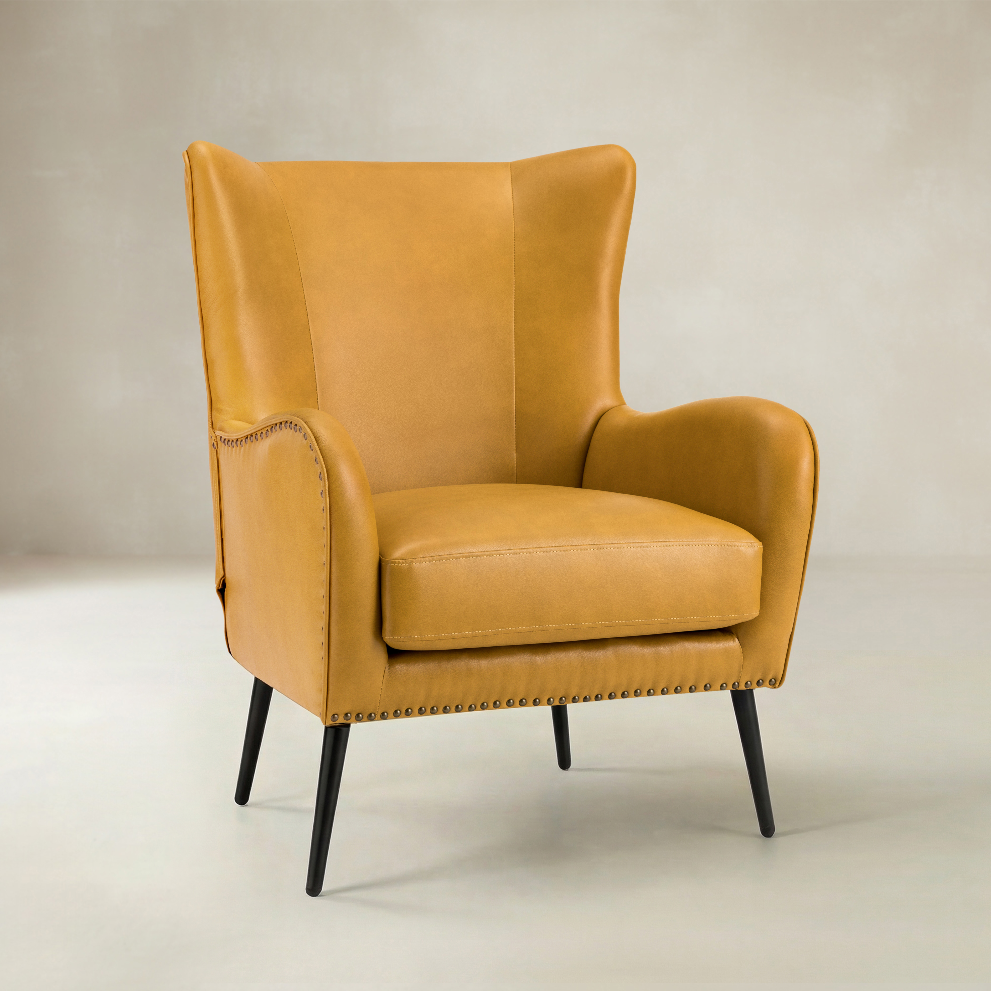 Shepherd Wingback Vegan Leather Armchair(Optional Types)