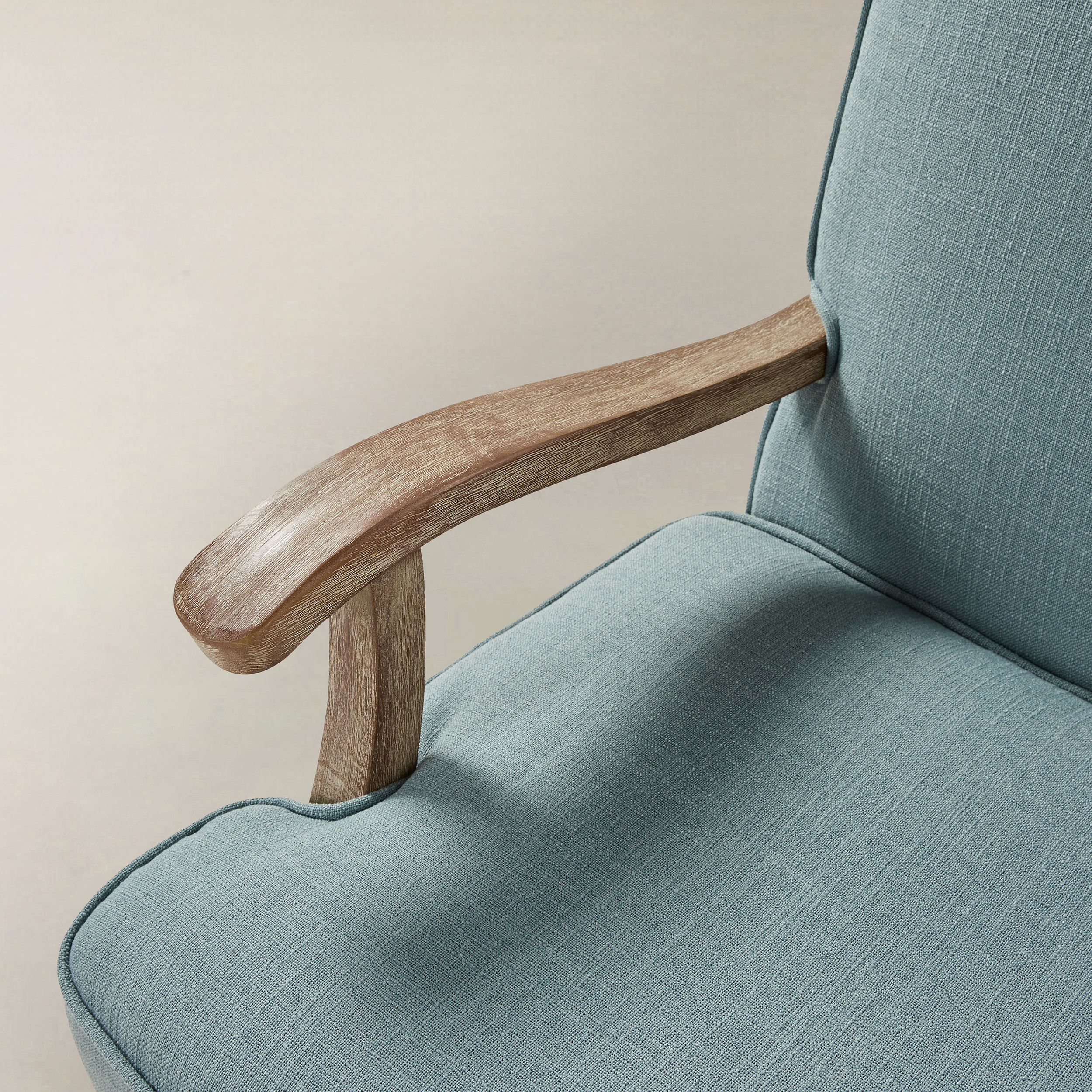 Randolph Farmhouse Upholstered Accent Chair with Wooden Legs(Optional Types)