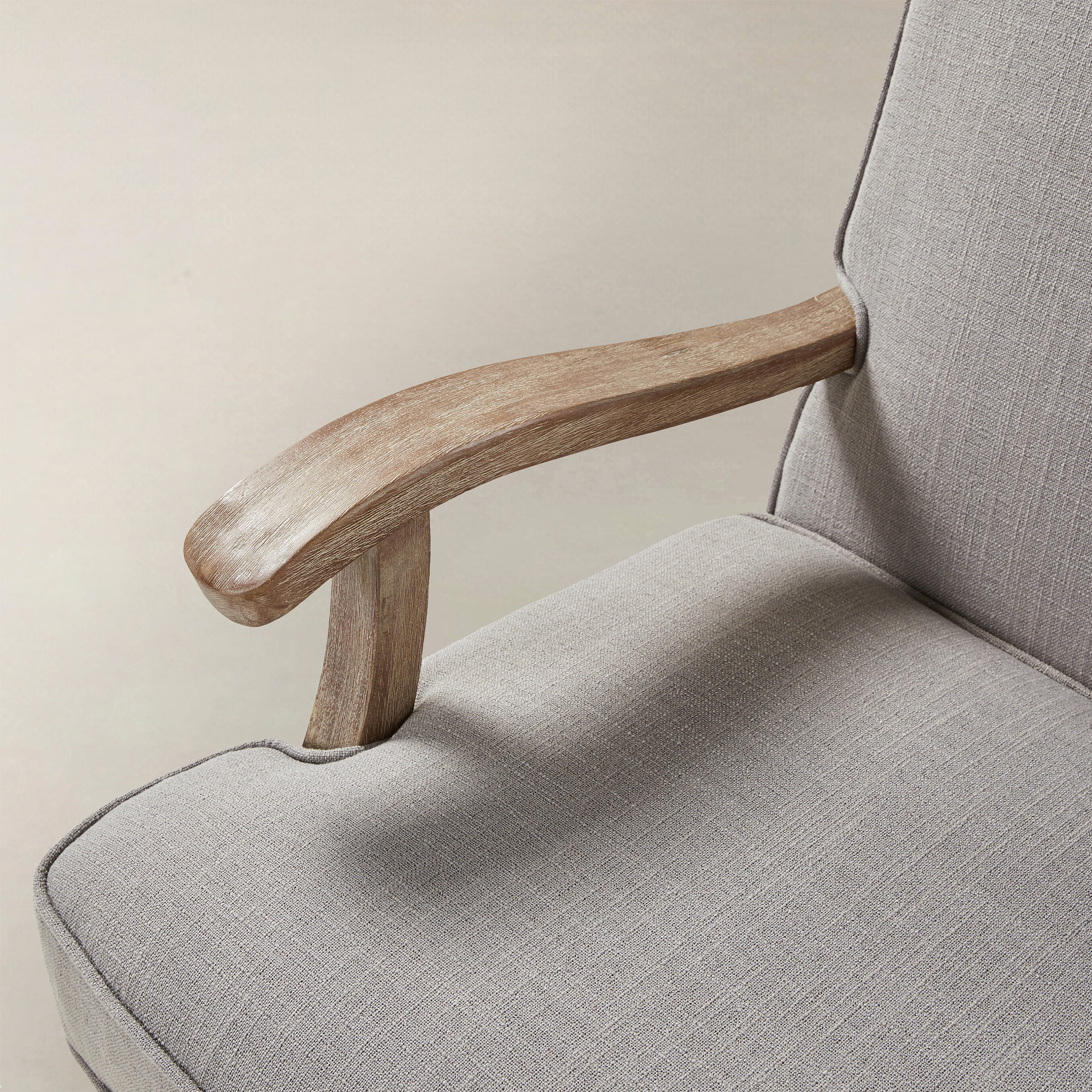 Randolph Farmhouse Upholstered Accent Chair with Wooden Legs(Optional Types)