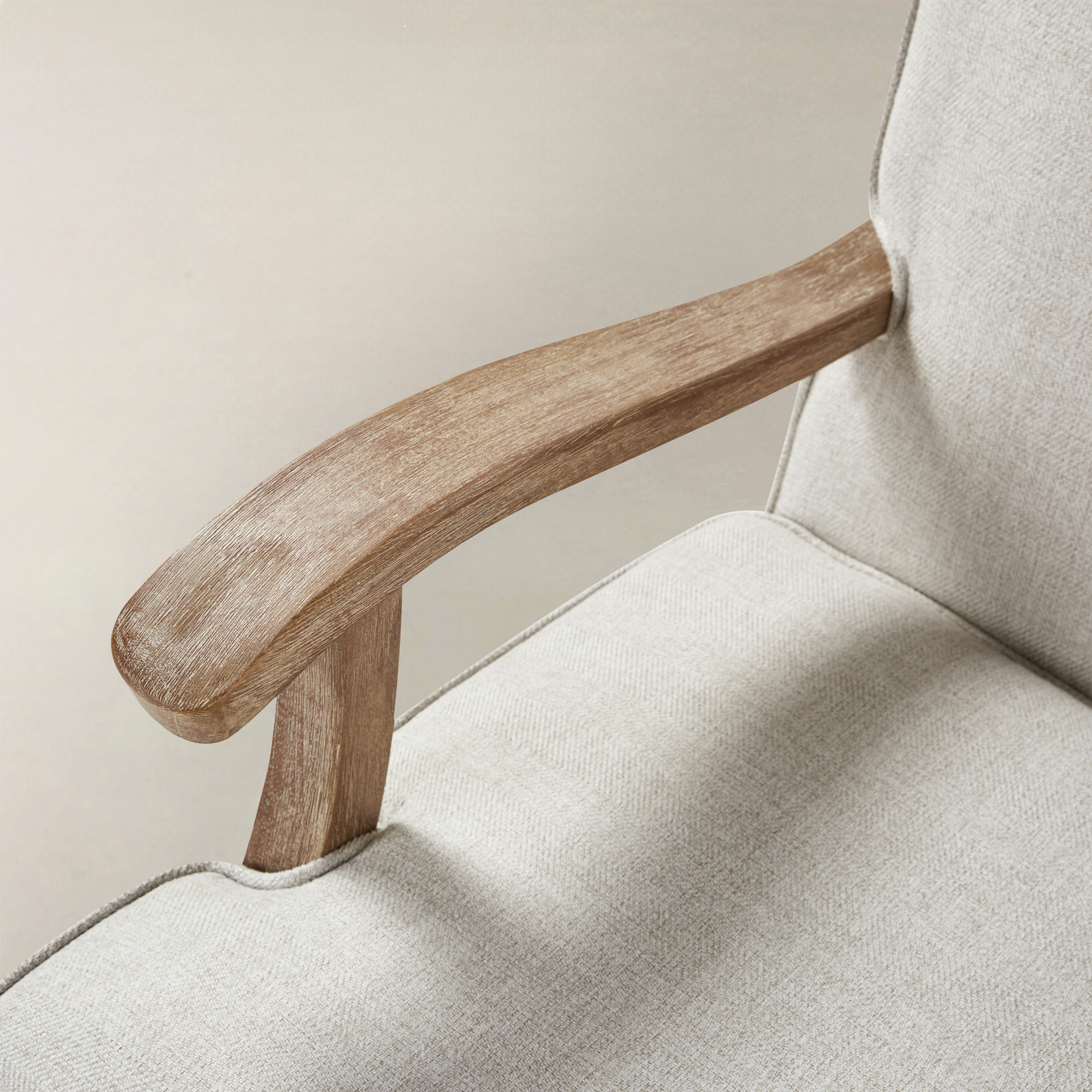 Randolph Farmhouse Upholstered Accent Chair with Wooden Legs(Optional Types)