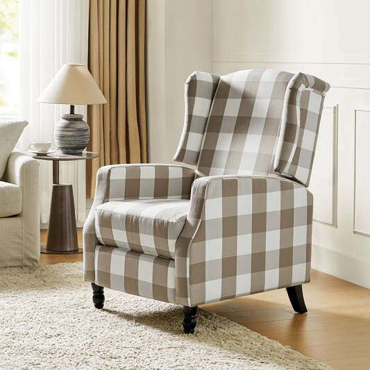 Lilith Upholstered Recliner Chair with Adjustable Backrest &amp; Footrest