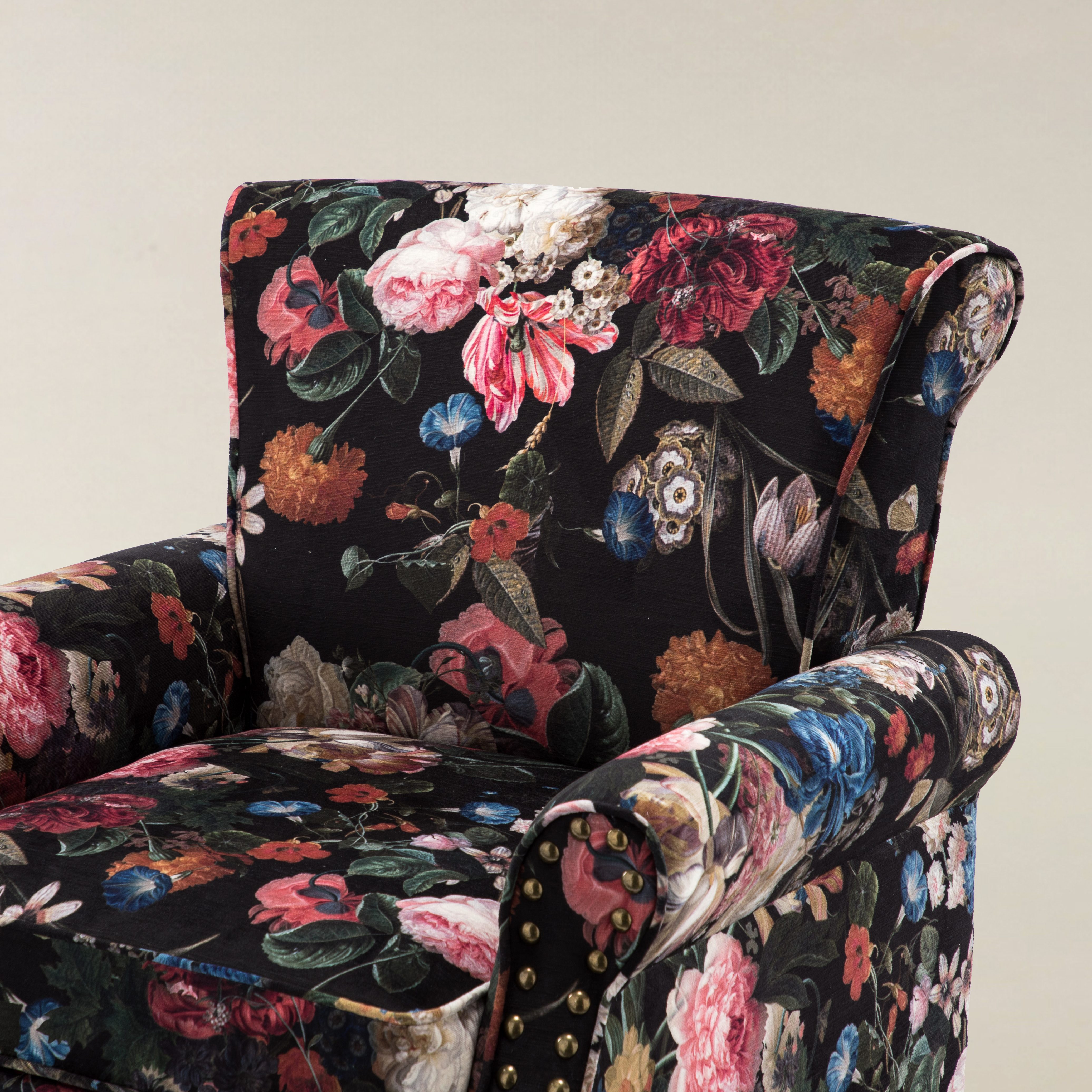 Artemisa Modern Floral Pattern Upholstered Armchair