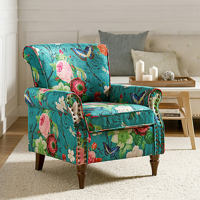 Artemisa Modern Floral Pattern Upholstered Armchair | Hulala Home