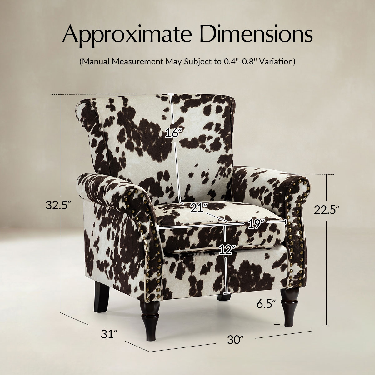 Artemisa Modern Floral Pattern Upholstered Armchair
