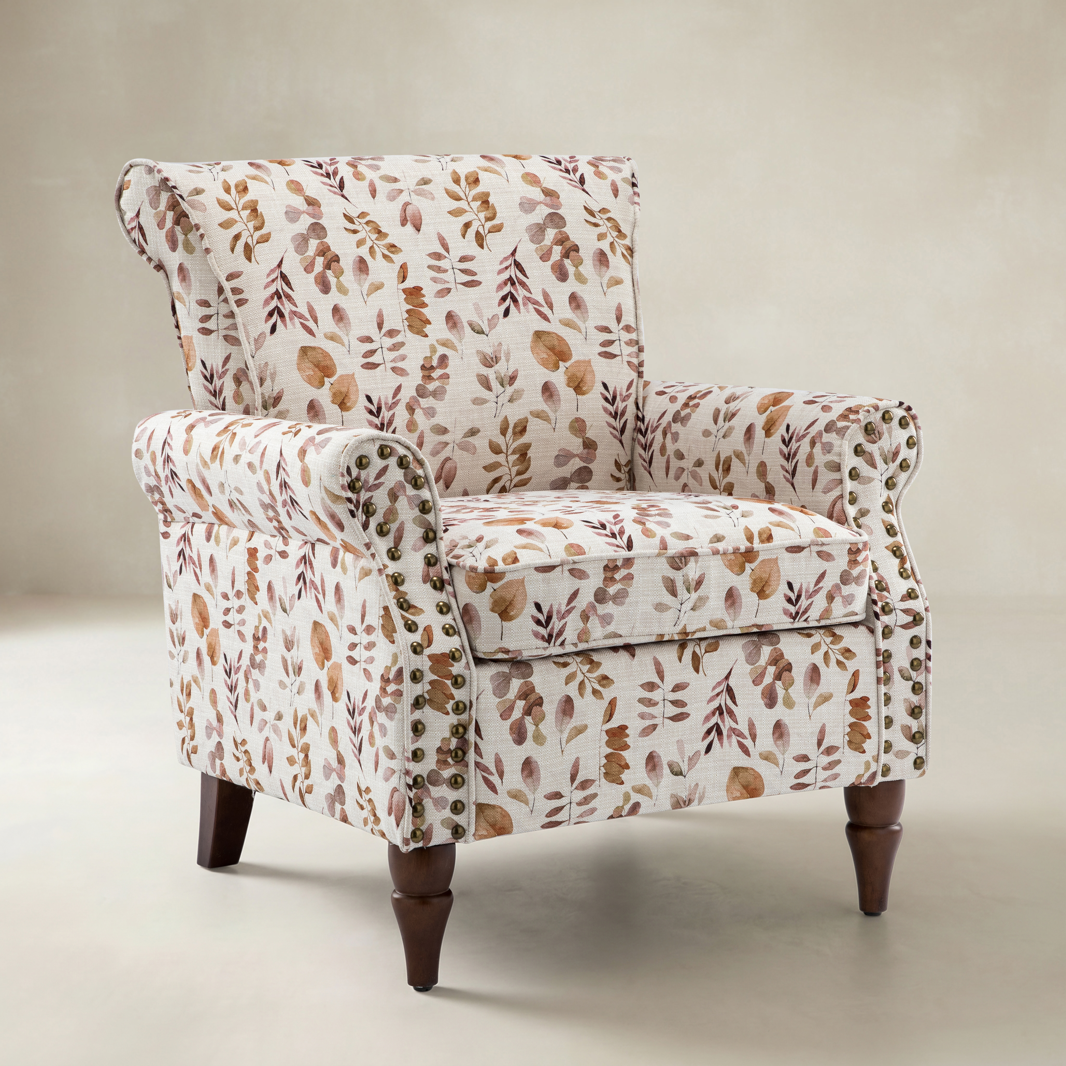 Artemisa Modern Floral Pattern Upholstered Armchair