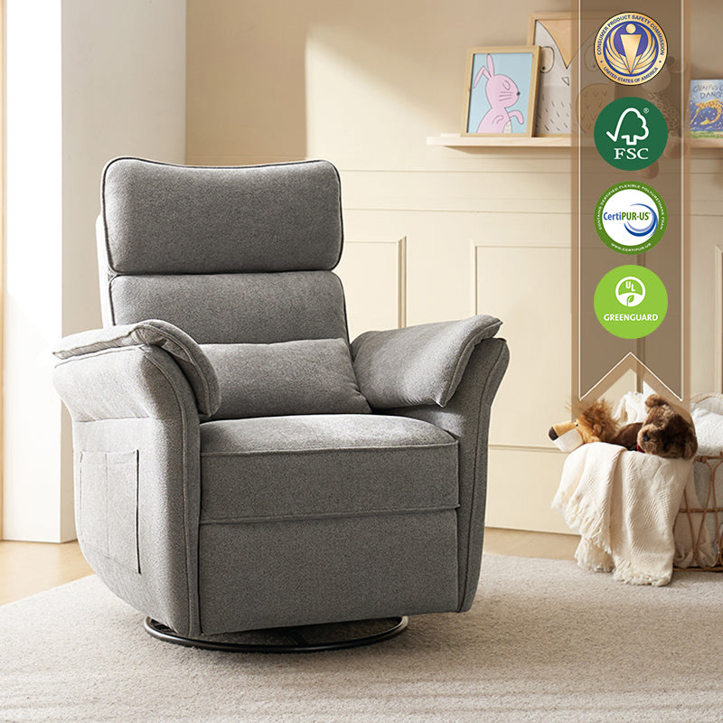CUDDLESUPPORT ARMRESTS Nursery Power Recliner
