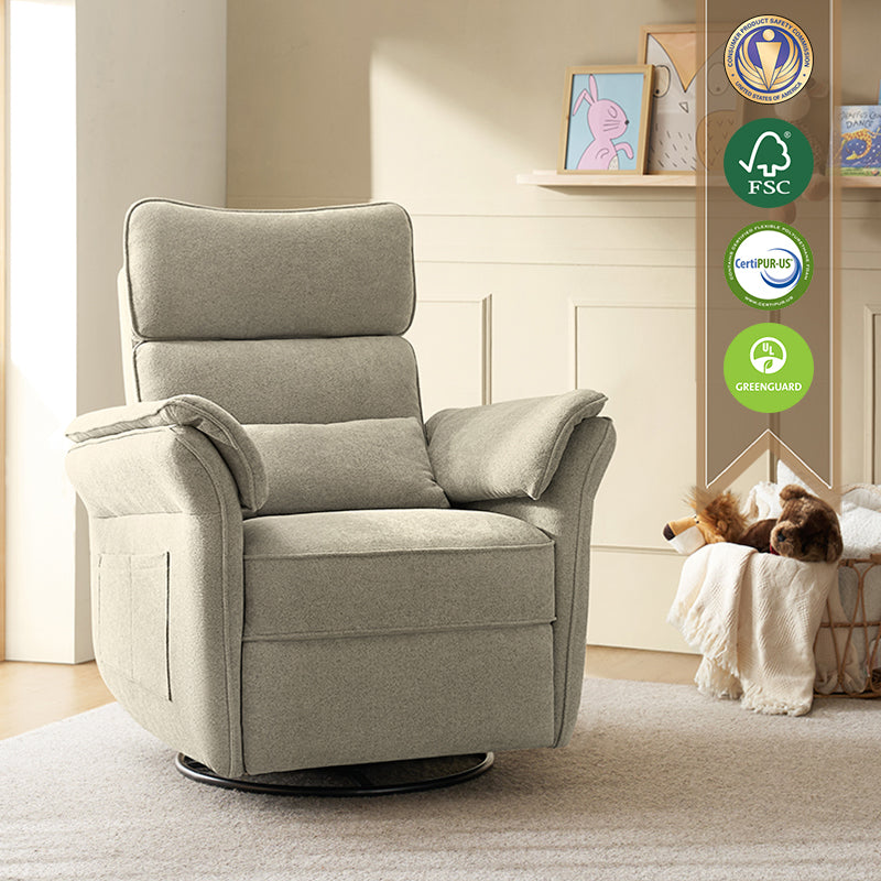 CUDDLESUPPORT ARMRESTS Nursery Power Recliner