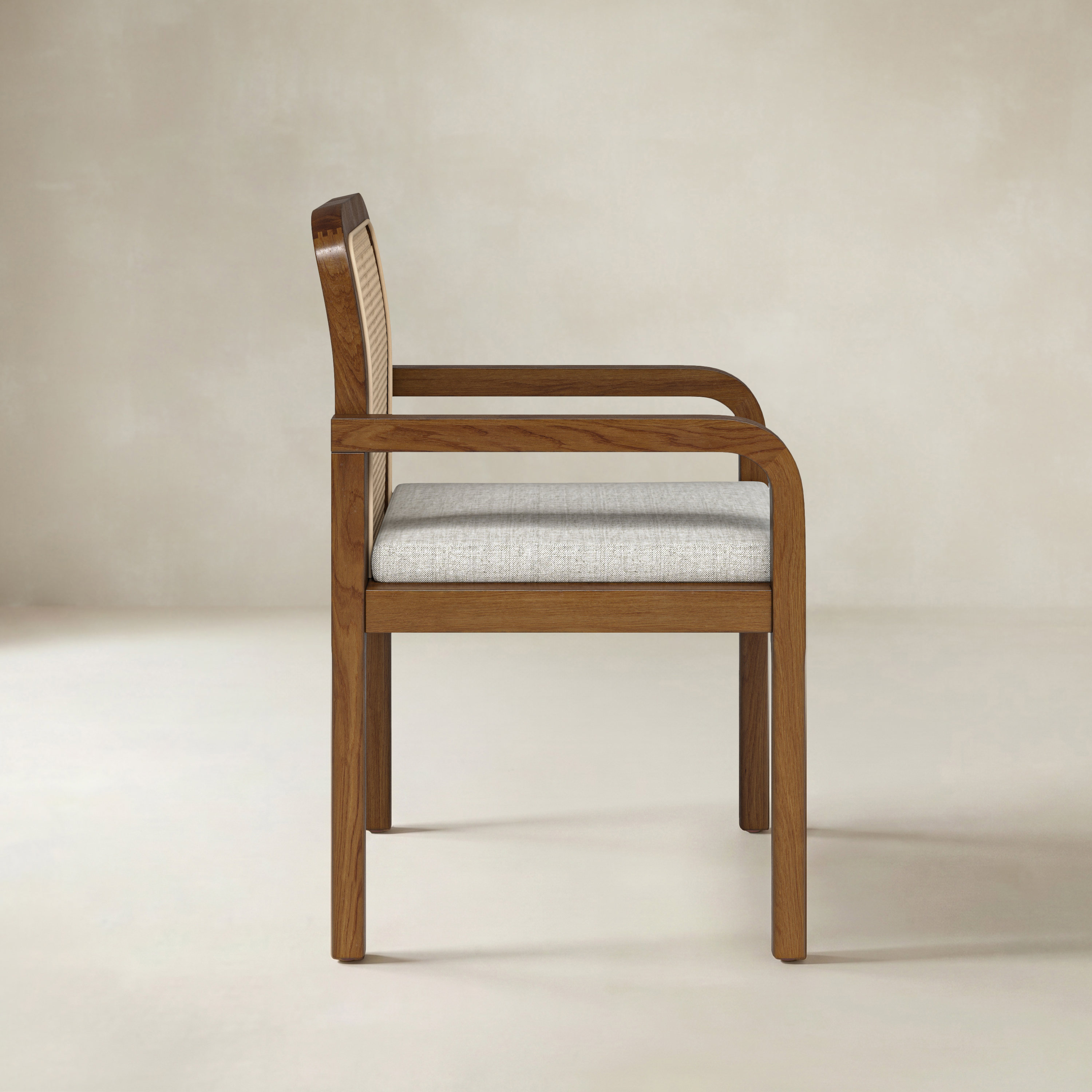 Kevin Mid Century Modern Ratten Dining Accent Chair Set of 2