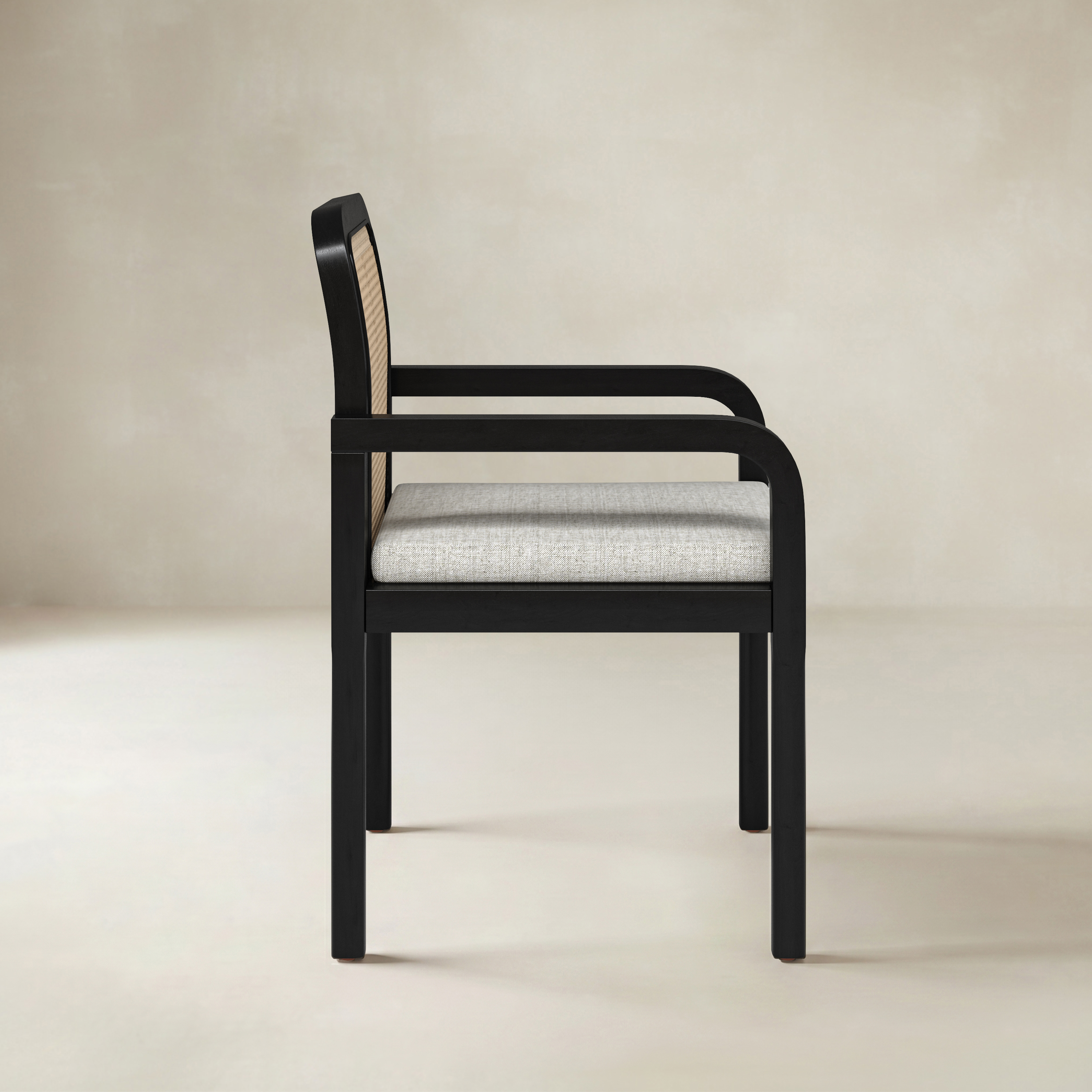 Kevin Mid Century Modern Ratten Dining Accent Chair Set of 2