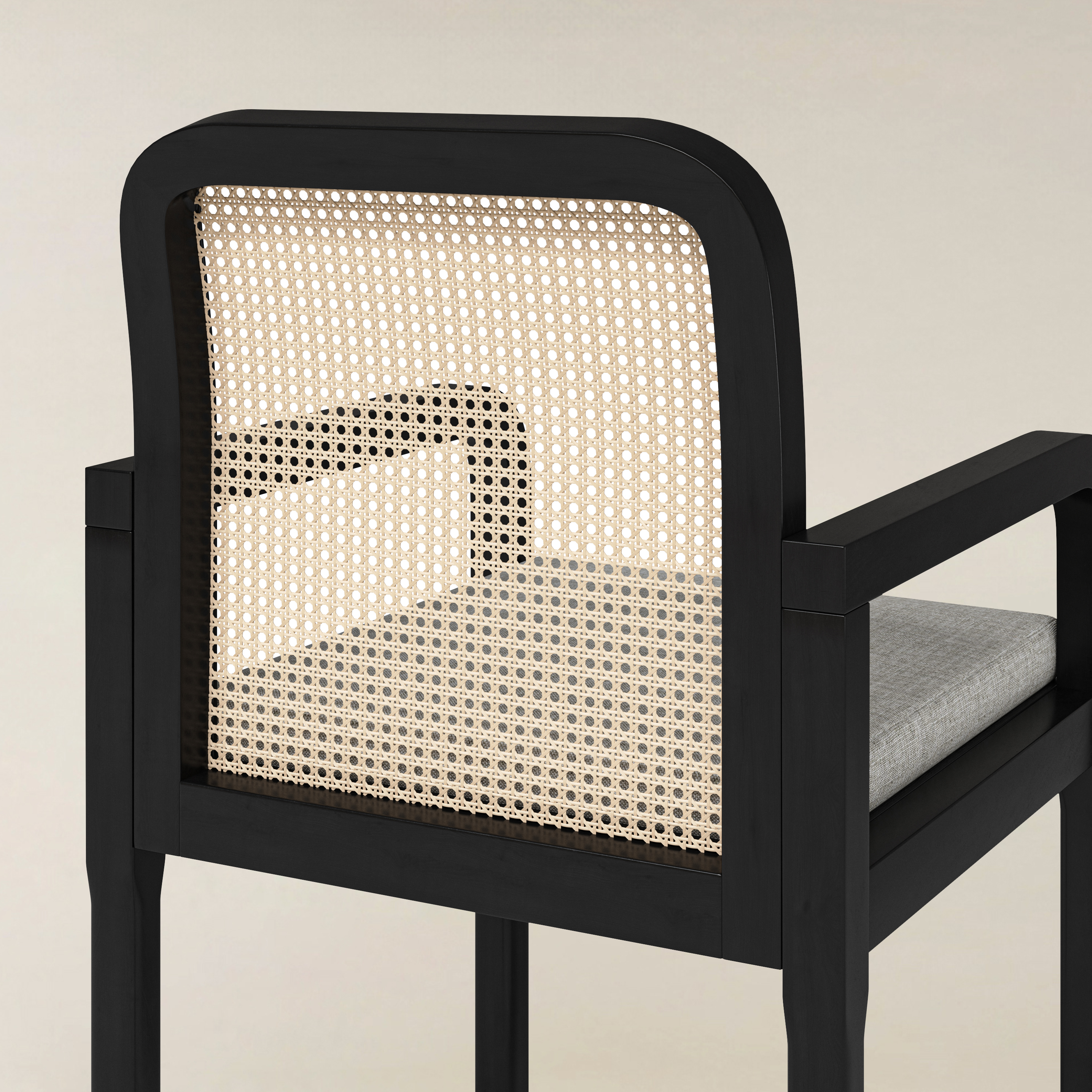 Kevin Mid Century Modern Ratten Dining Accent Chair Set of 2