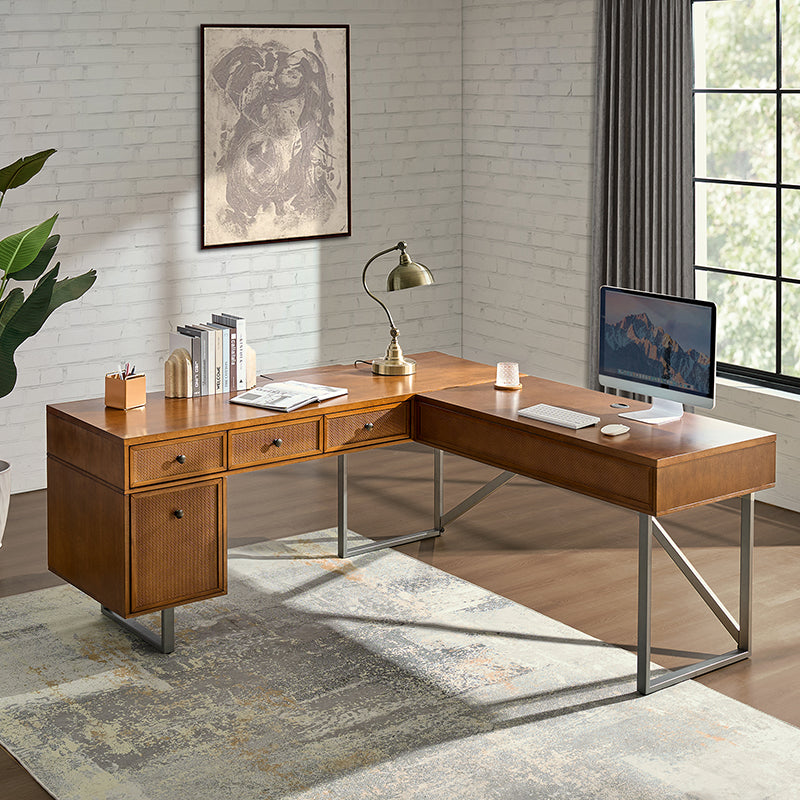 Bertrame L Shape Lift Top Office Desk