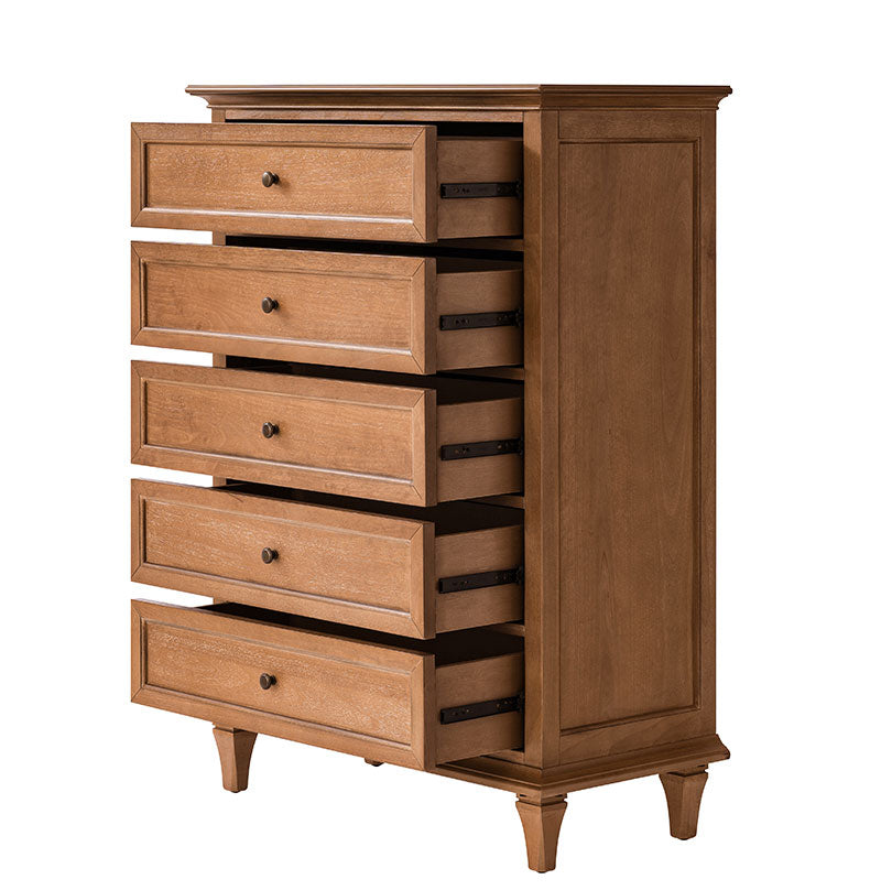 Mornay Transitional Solid Wood 5-Drawer Dresser