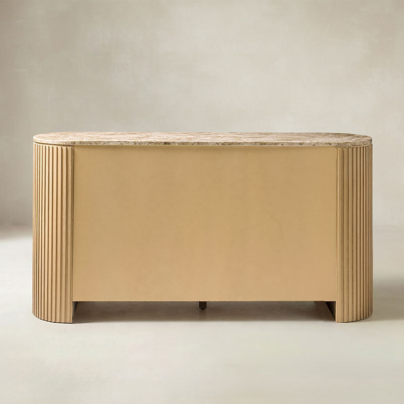 Arcua Fluted Marble Top Dresser
