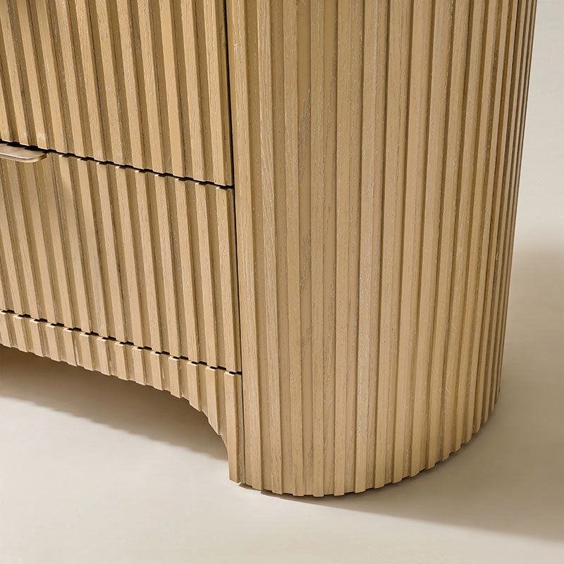 Arcua Fluted Marble Top Dresser