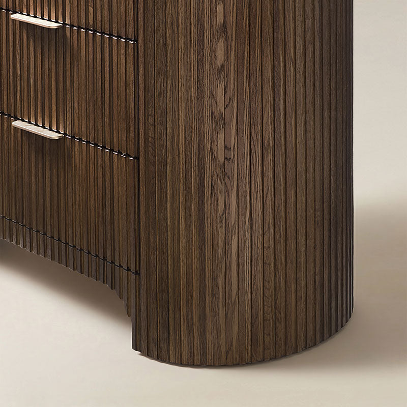 Arcua Fluted Marble Top Dresser