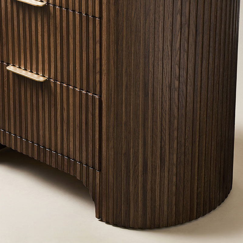 Arcua Fluted Marble Top Chest