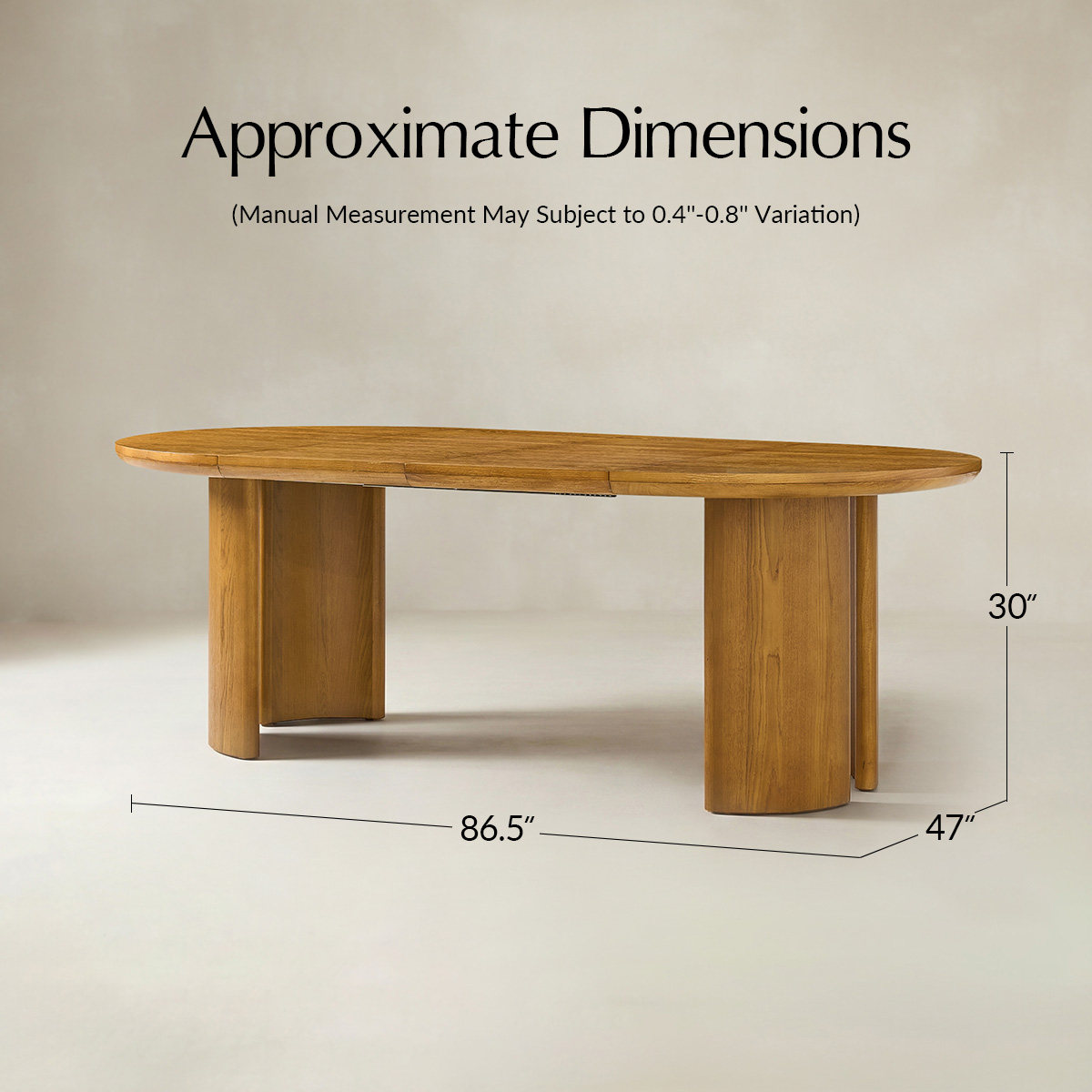 CURVAN Mid-century Modern Extendable Dining Table