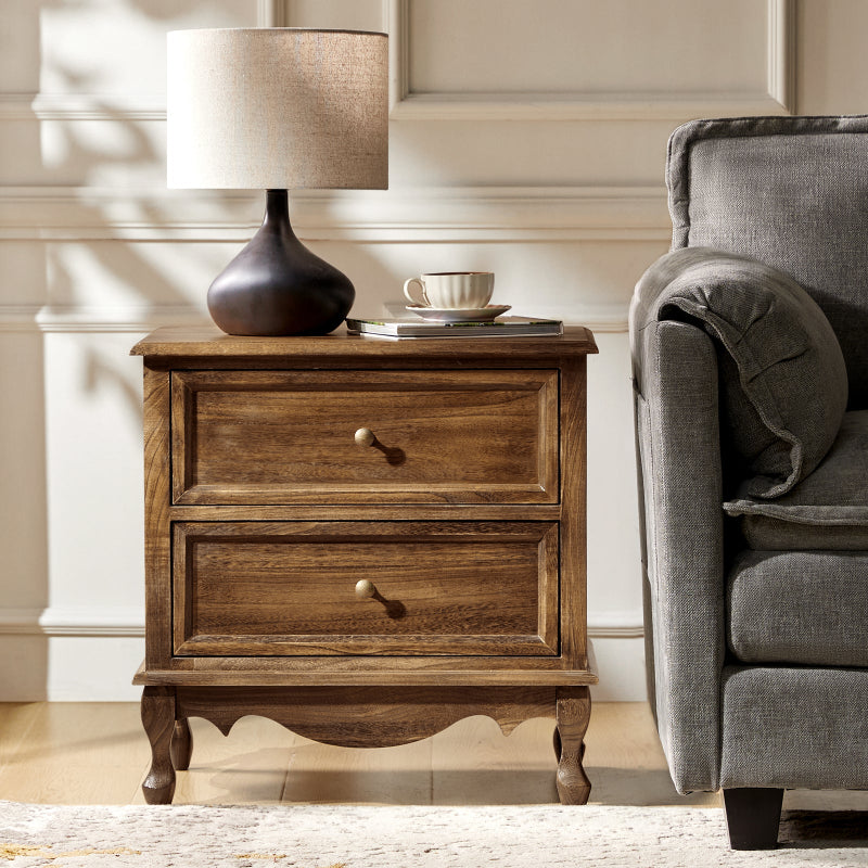 Galatea 24" Tall 2 - Drawer End Table Chest - HULALA HOME