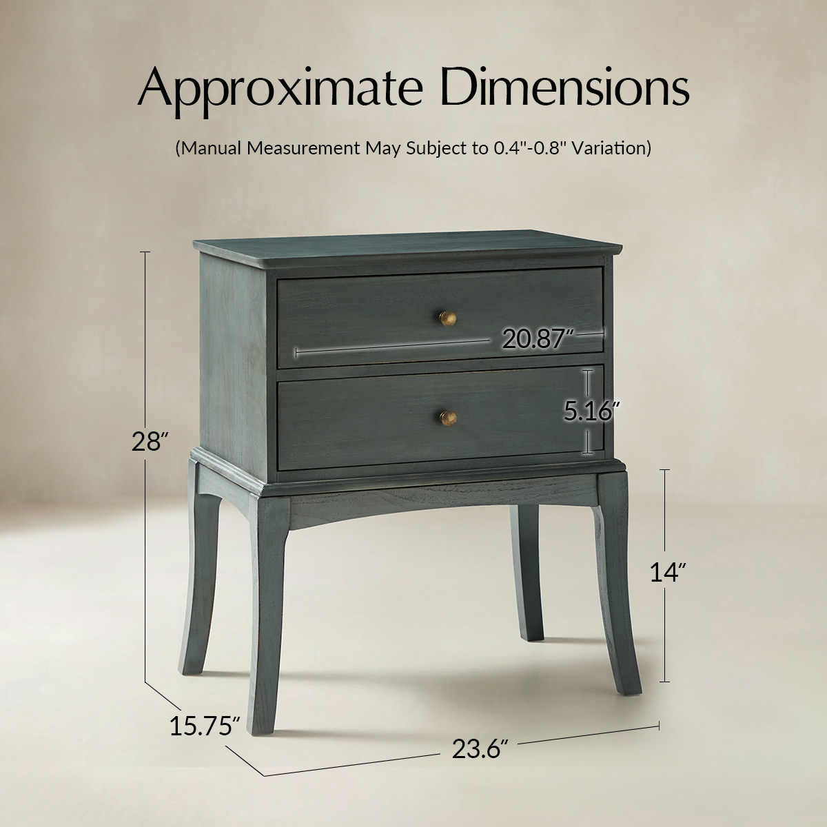 Dominique 28" Tall Solid Wood End Table with Hidden Outlet