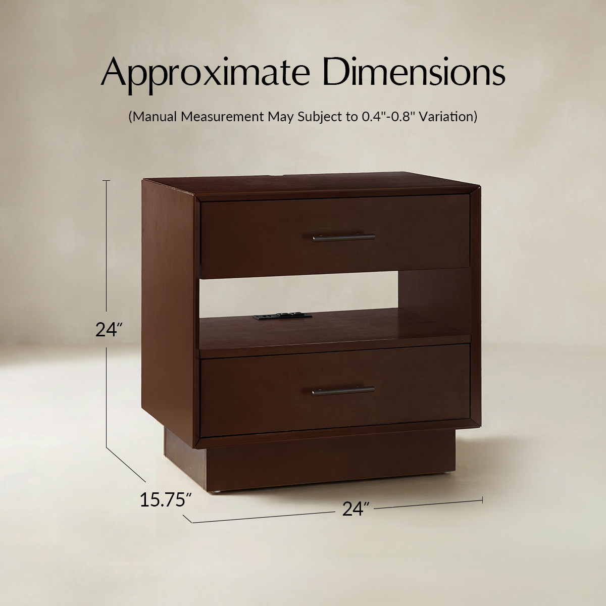Yoel Hidden Drawer Nightstand with Built-in Outlets(Optional Types)