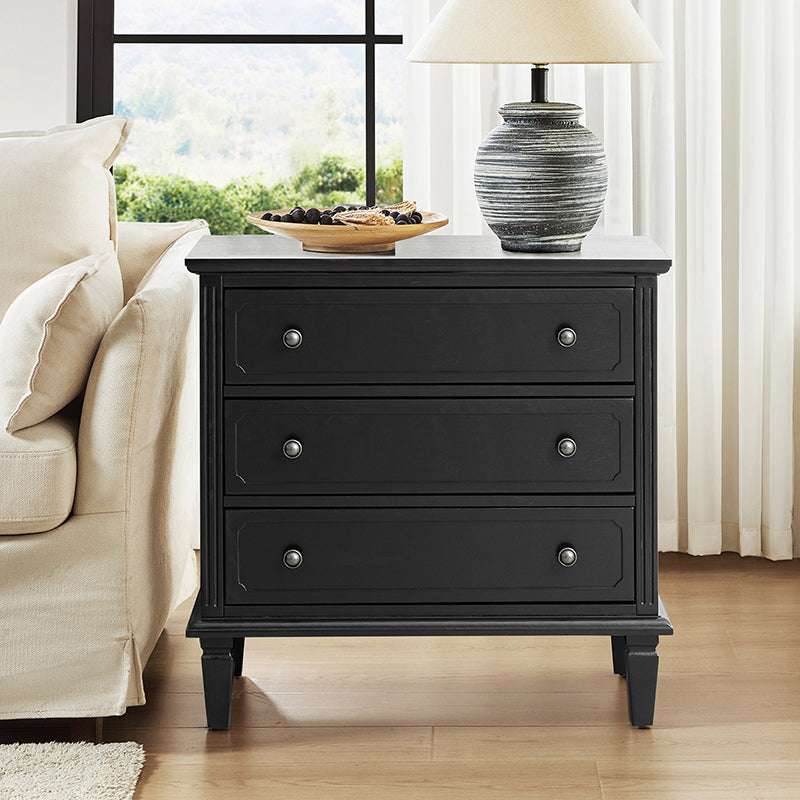 Transitional Wood End Table with Drawers and Power Outlet(Optional Types)