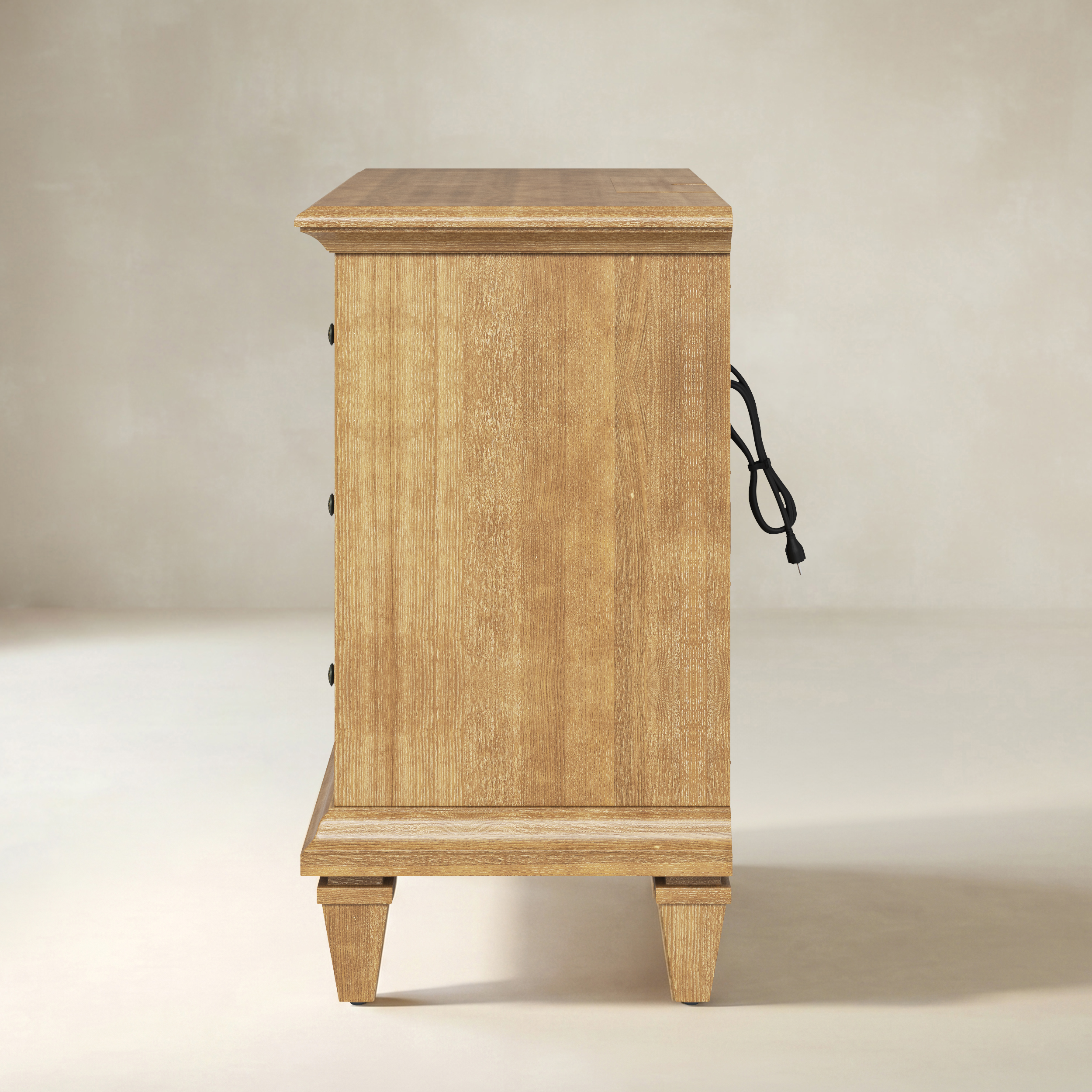 Colombo 3-Drawer End Table with Built-In Outlets(Optional Types)