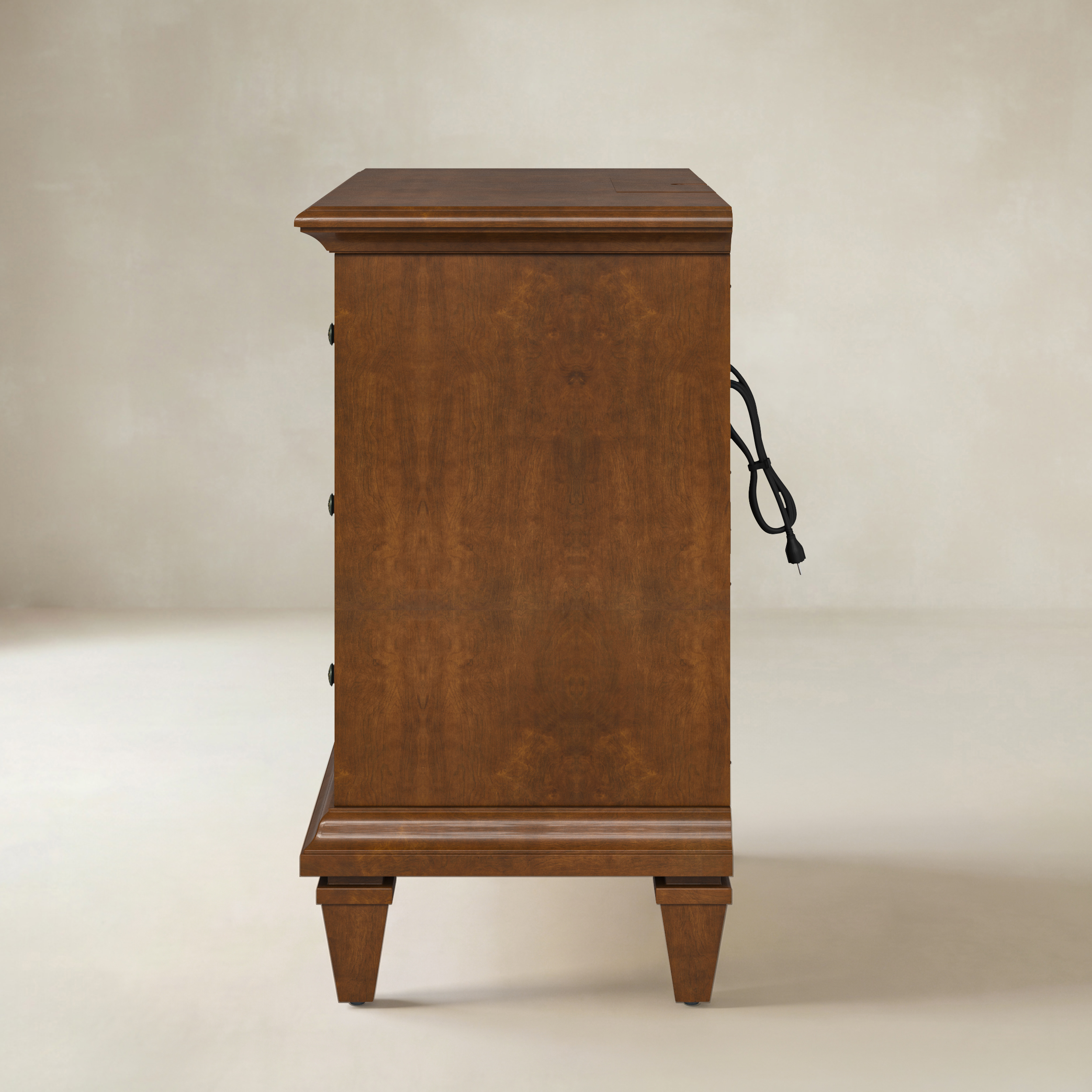 Colombo 3-Drawer End Table with Built-In Outlets(Optional Types)