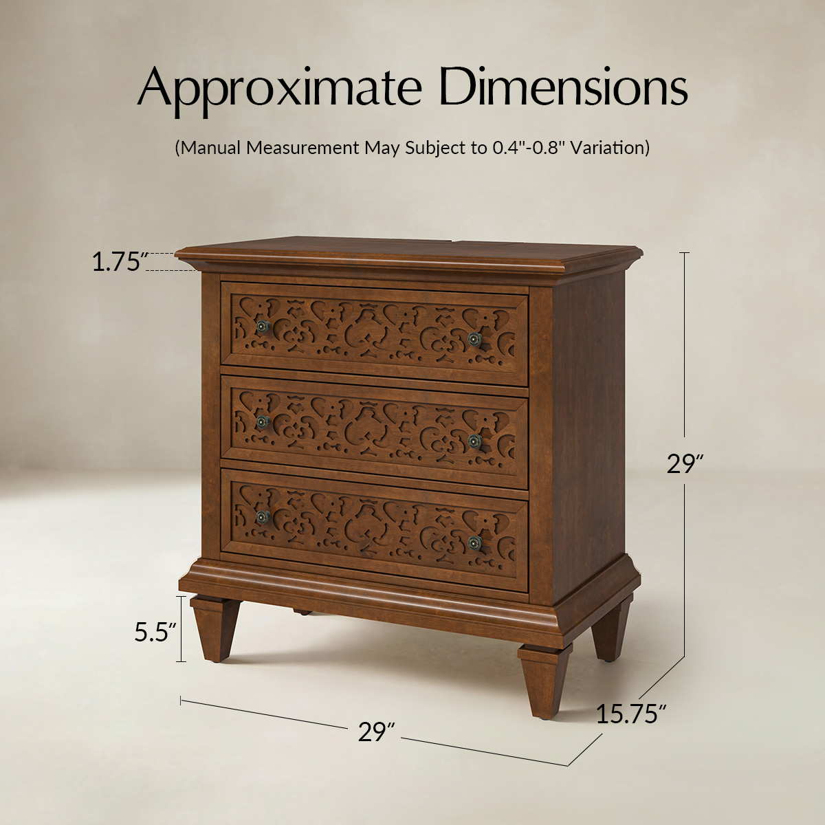 Colombo 3-Drawer End Table with Built-In Outlets(Optional Types)