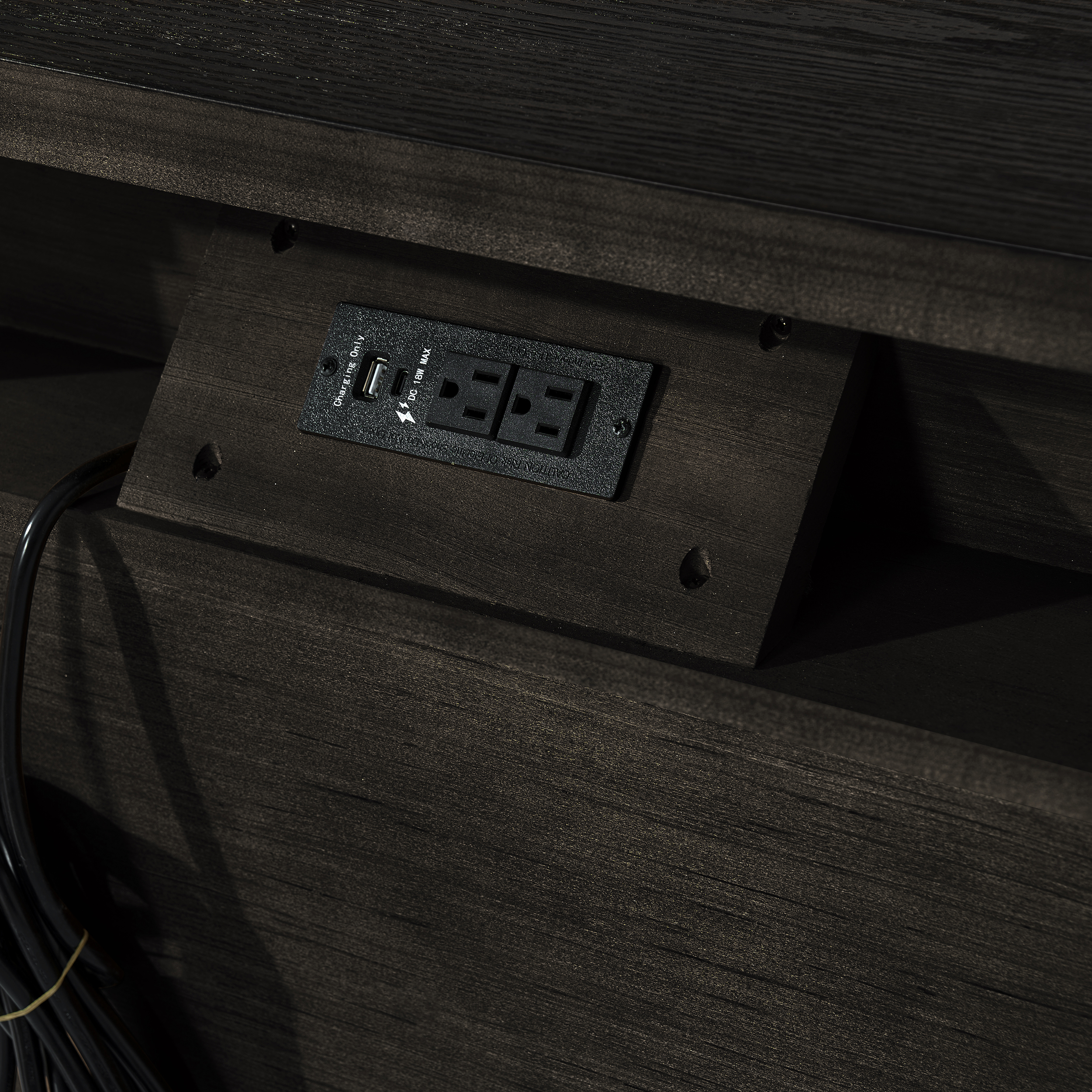 VERRAL Fluted Wood nightstand