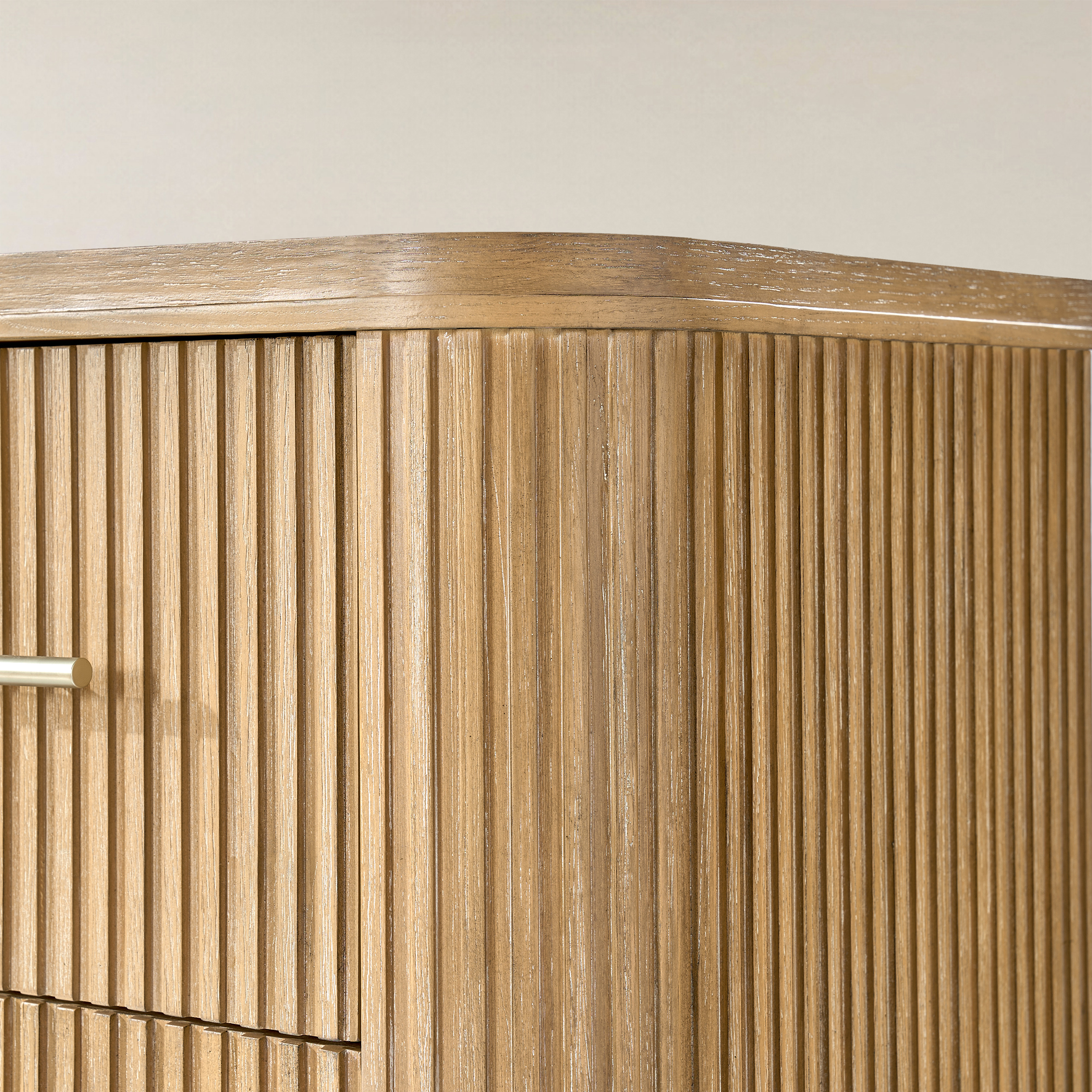 VERRAL Fluted Wood nightstand