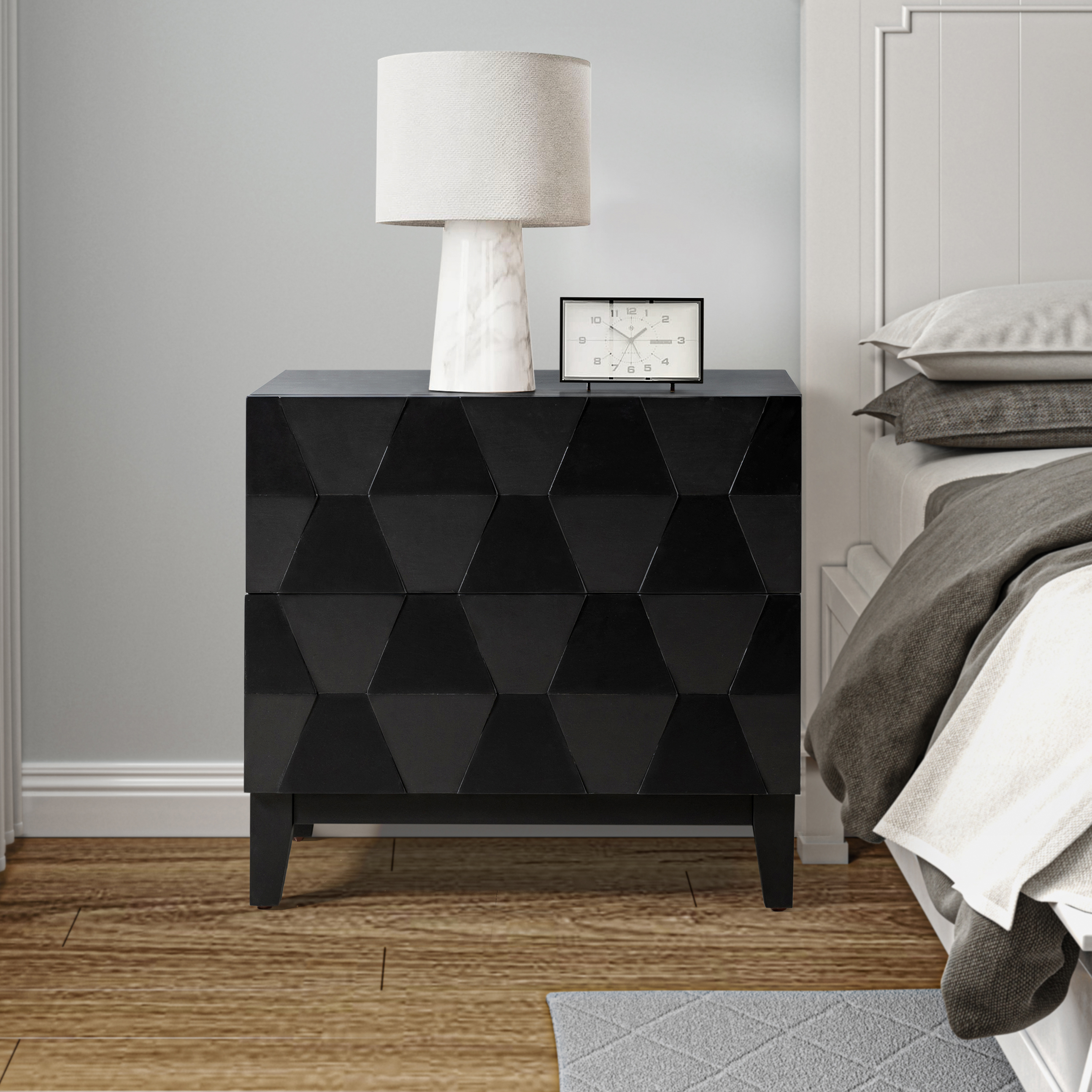 Kamu 2 - Drawer End Table with Built-in Outlets(Optional Types)