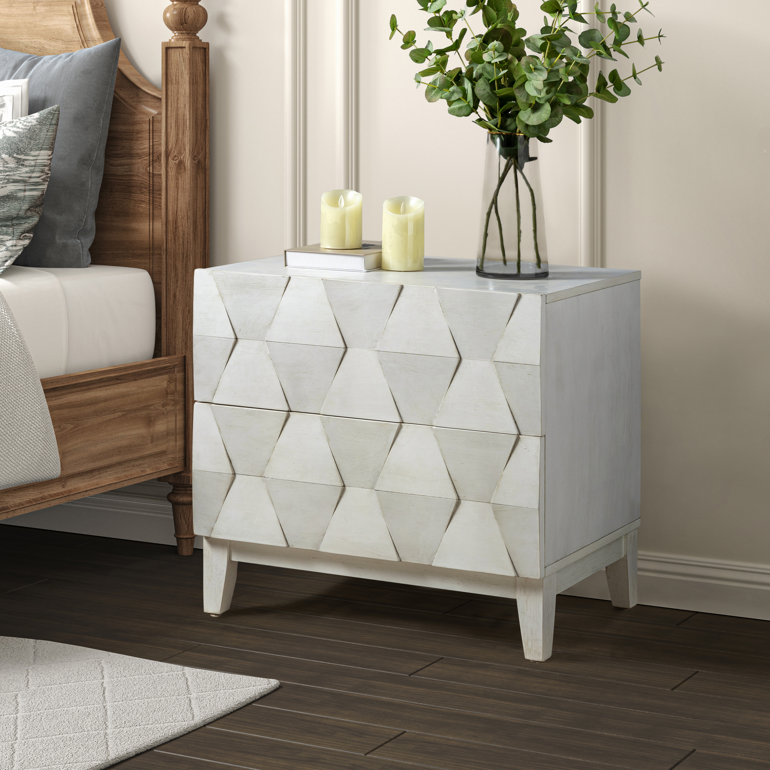 Kamu 2 - Drawer End Table with Built-in Outlets(Optional Types)