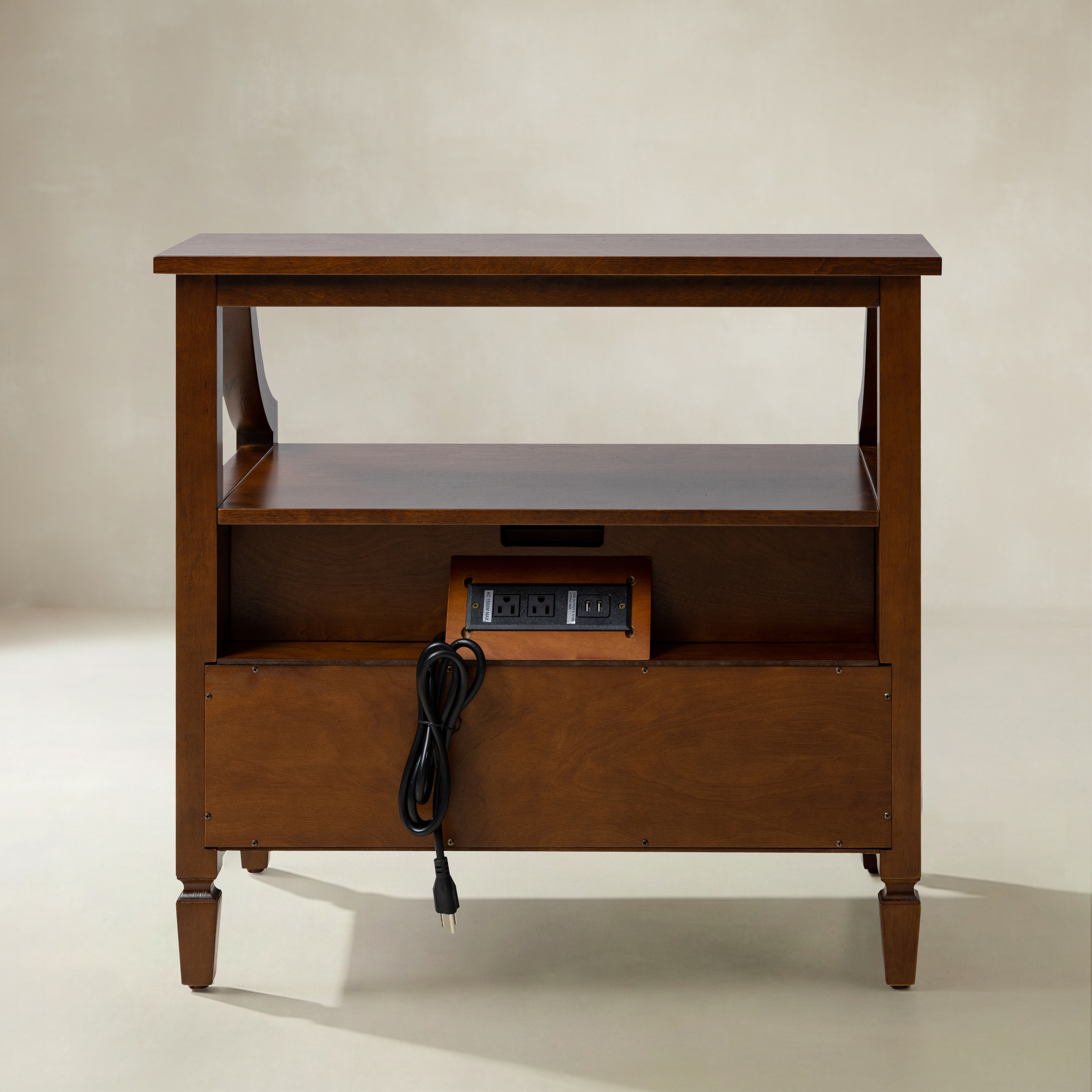 Grace 2 - Drawer End Table Chest with Built-in Outlets
